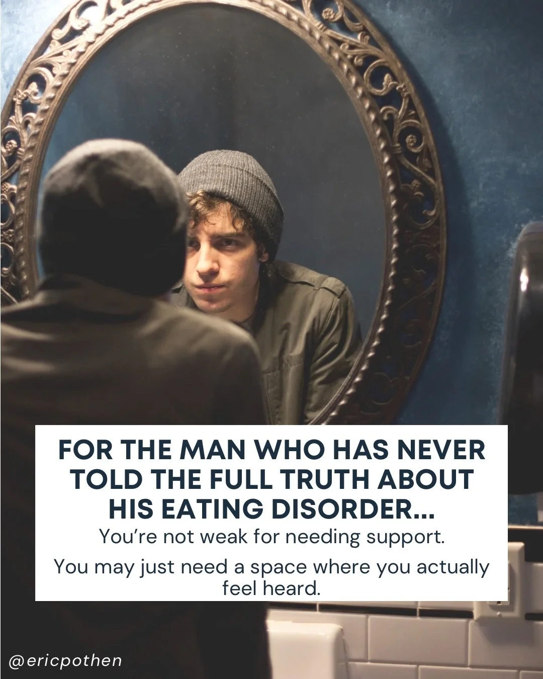 For a lot of men, the hardest part is admitting it has gone too far.

The food rules.
The body checking.
The workouts you cannot miss.
The constant feeling that you have to stay in control.

You do not need someone to shame you, soften you, or tell y