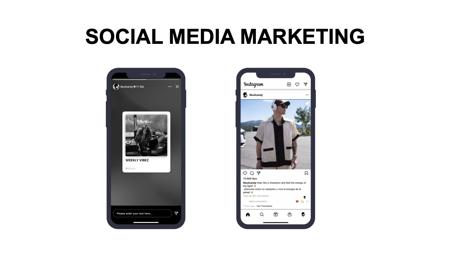 Skullcandy can elevate its social presence by launching branded playlists to reinforce its identity in the audio space. Additionally, leveraging high-profile collaborations—like Canelo Álvarez—with bilingual captions can broaden reach and deepen cult