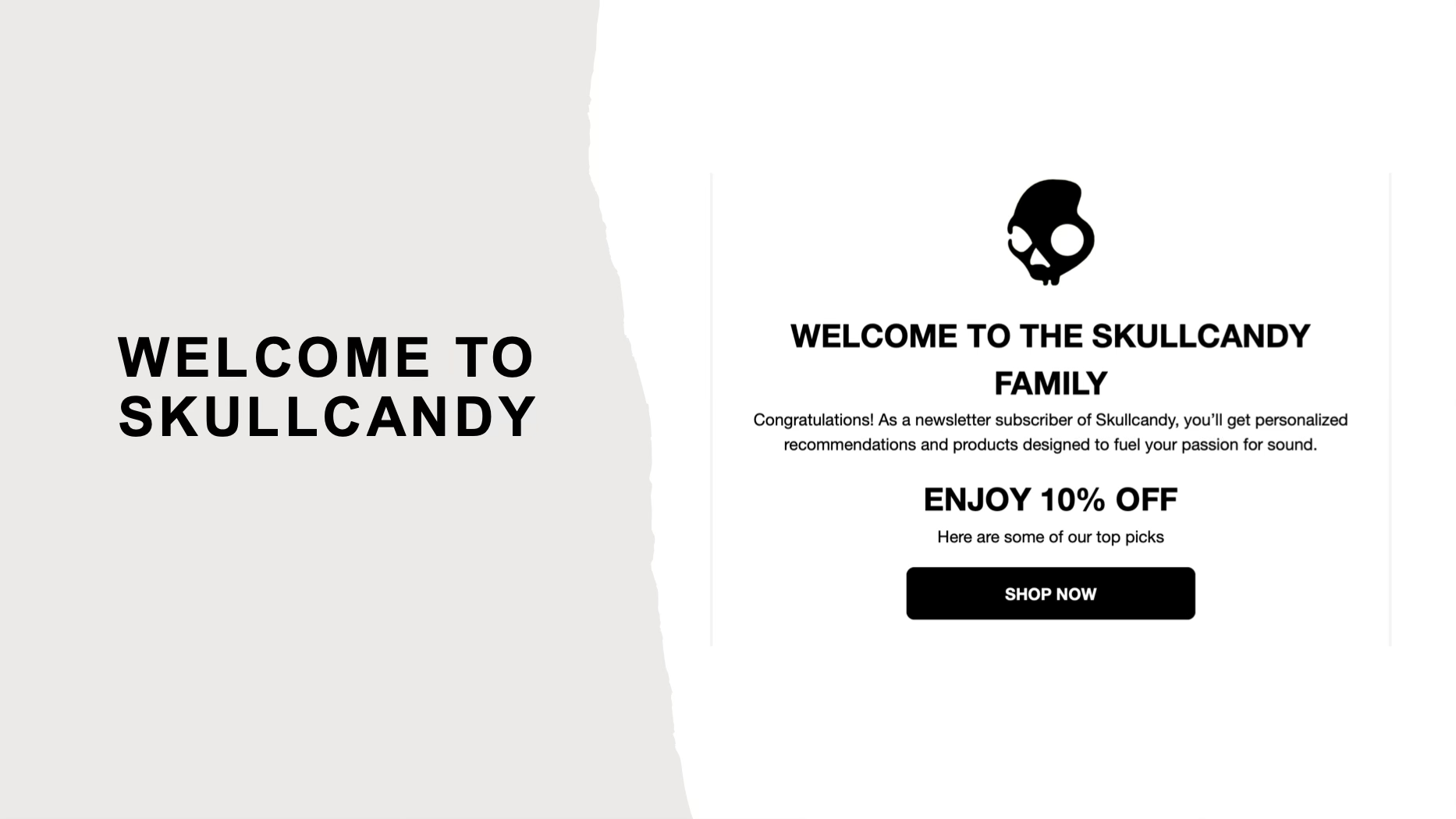 The first touchpoint in the welcome series, this email introduces the brand and offers a 10% discount to encourage immediate purchases and boost early engagement.
