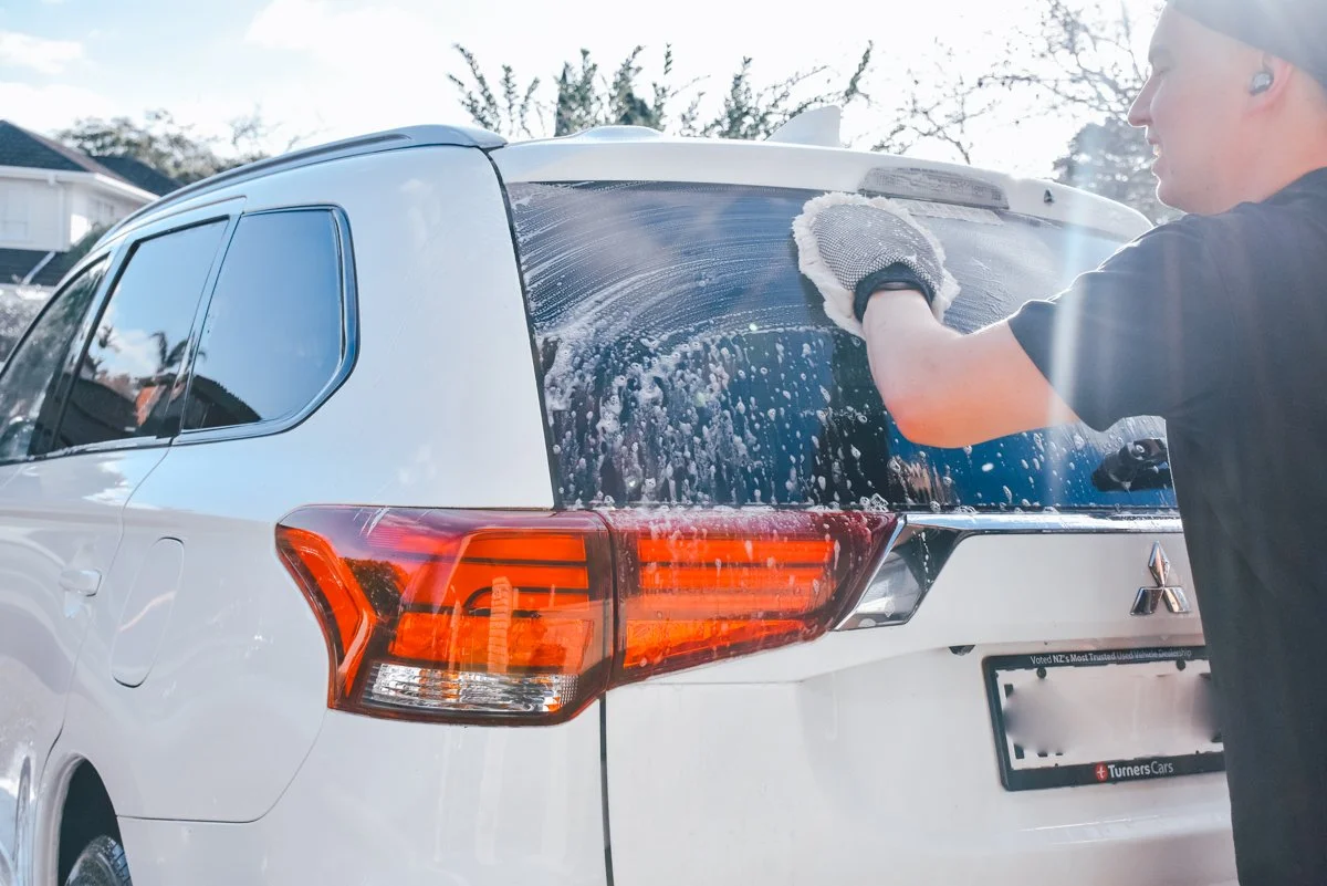 Mobile exterior detailing in whangaparoa with high-pressure washing and drying.jpg