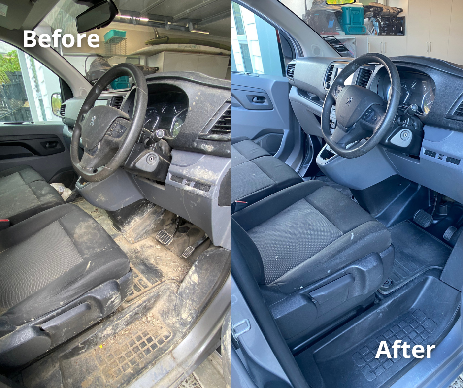 before and after classic groom interior deep clean