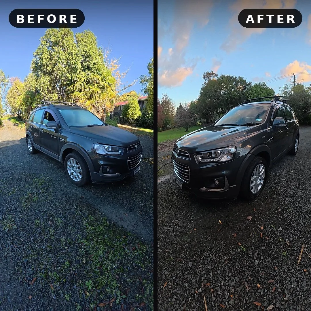 Holden Captiva before and after cut and polish comparison in Stanmore Bay