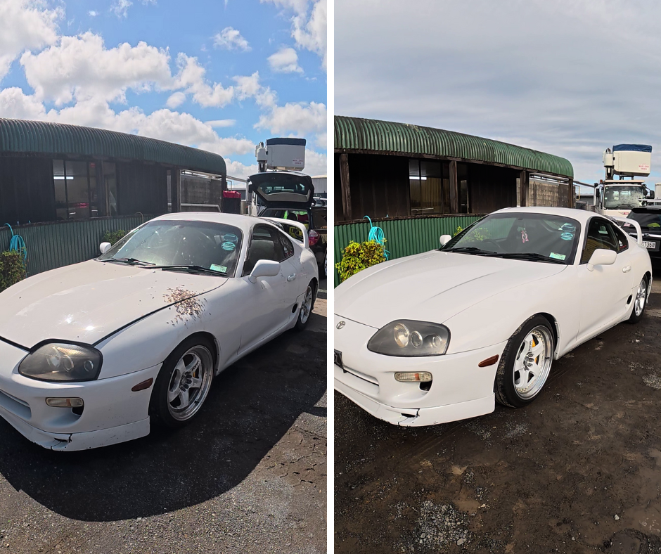 Exterior hand wash results – mobile detailer Whangaparaoa”