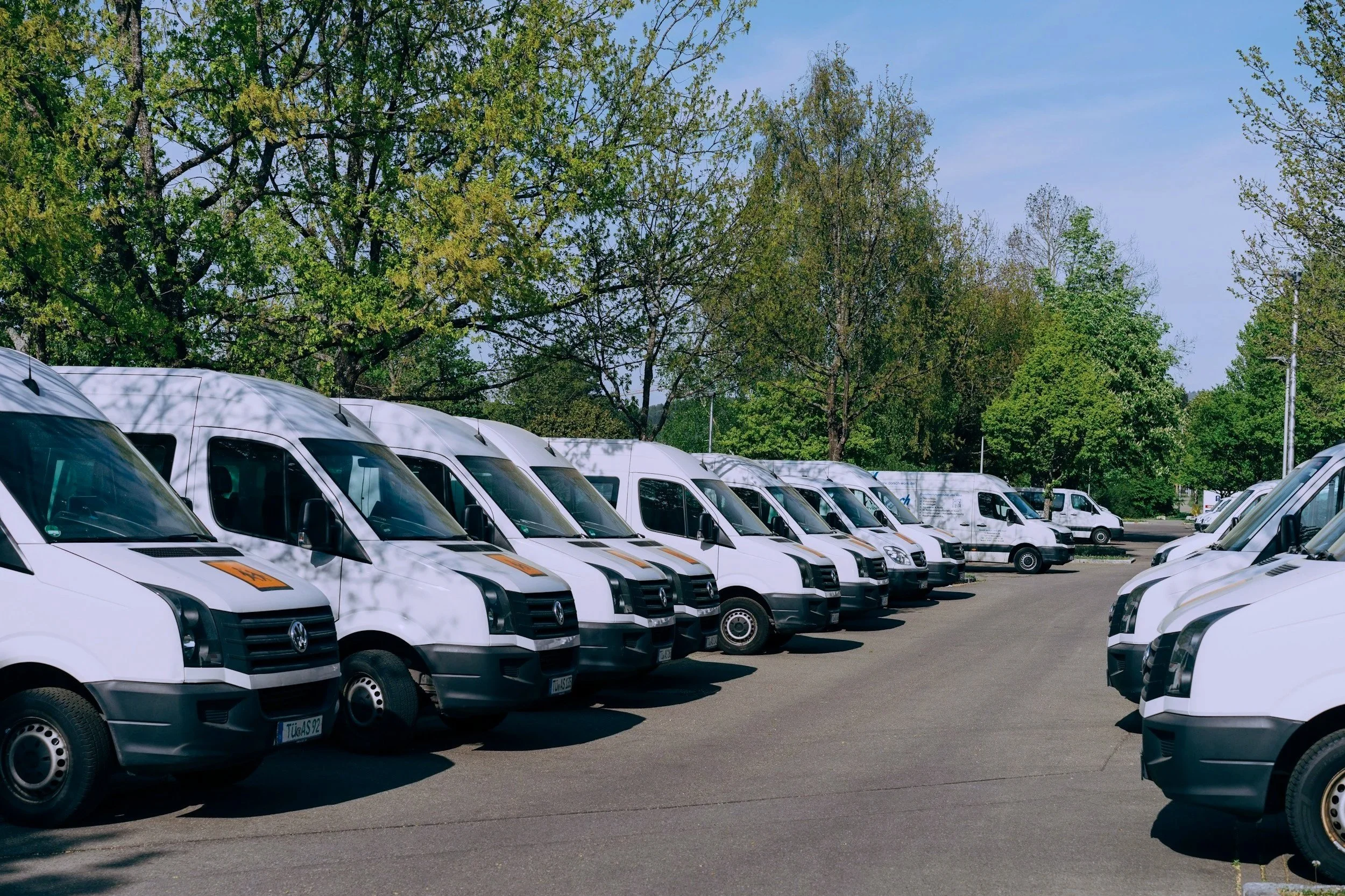 A fleet of vehicles used for business purposes