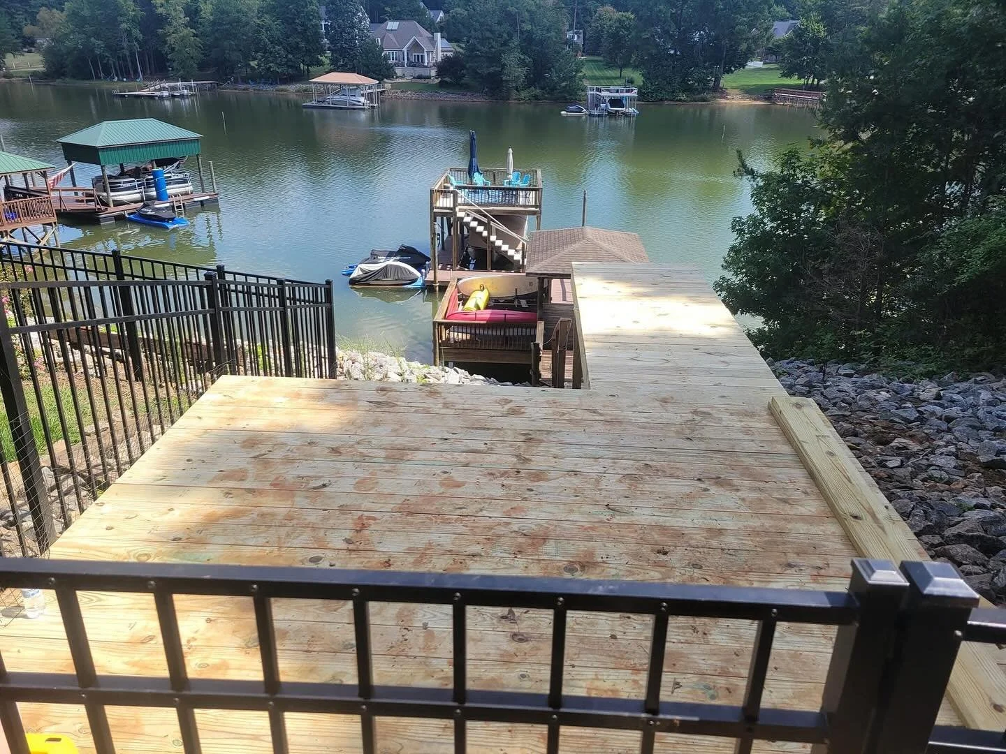 New stairs going to customers dock!