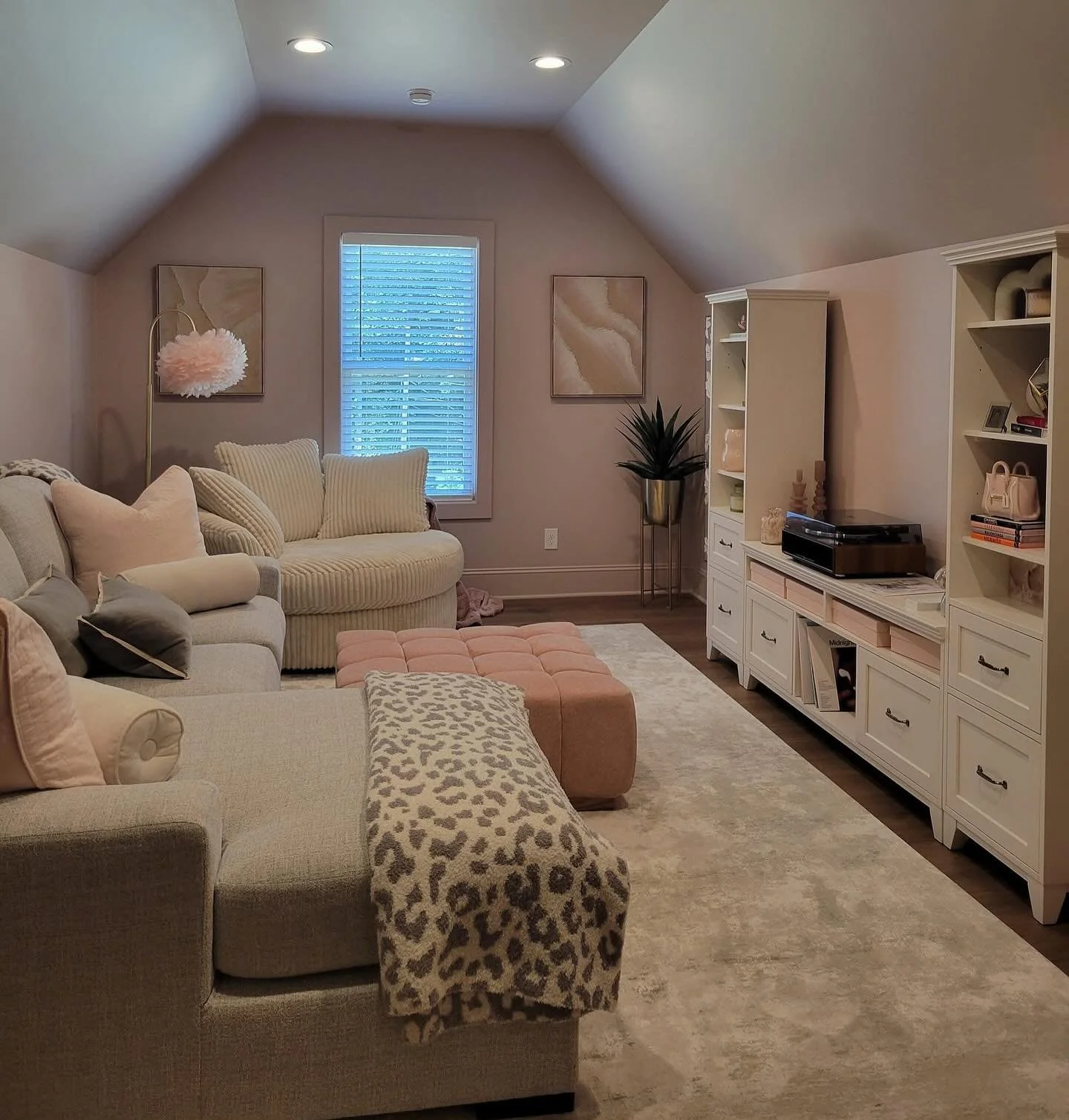 Unfinished attic converted into bonus room!