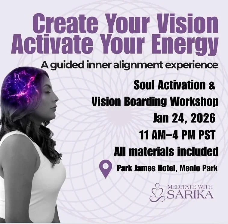 What if 2026 didn&rsquo;t need more hustle&mdash;just deeper alignment? ✨

Join @meditatewithsarika on Jan 24th (11&ndash;4pm) for a full-day EXPERIENCE designed to help you reset, activate your soul, and set intentions that actually stick through gu