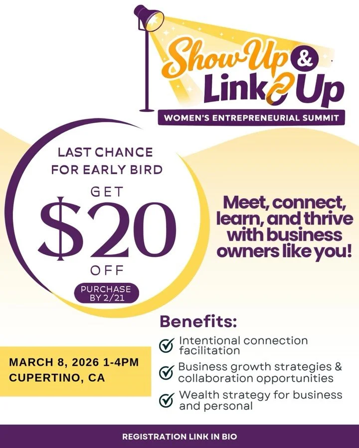 ✨ Last Chance for Early Bird Tickets! ✨

Show Up &amp; Link Up: Women&rsquo;s Entrepreneurial Summit is almost here 💫

Save $20 when you grab your ticket by 2/21 &mdash; after that, prices go up. Don&rsquo;t sleep on this.

We&rsquo;re so excited to