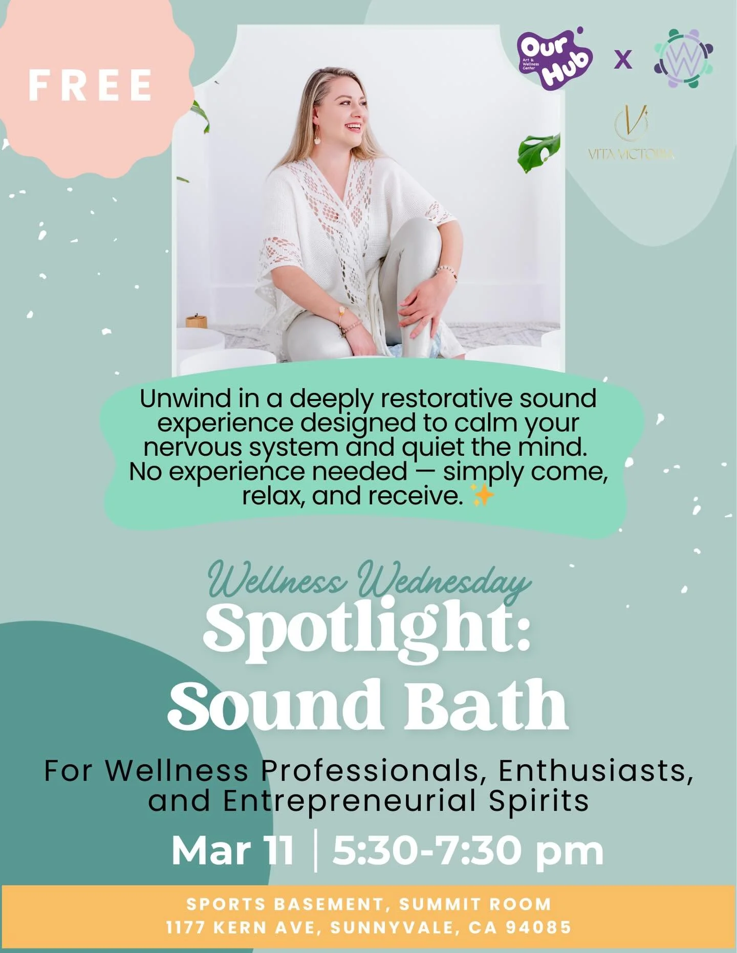 ✨ FREE Wellness Wednesday: Sound Bath Experience✨

You won&rsquo;t want to miss this one.

Join us for a FREE community sound bath where you&rsquo;ll first learn the history + science behind sound healing &mdash; and then settle in for a live demonst
