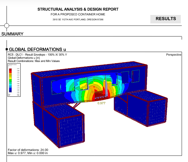 Shipping Container ADU - Portland, Oregon
Cascadia Civil provided structural engineering services for a multi-container ADU in Southeast Portland, delivering a stamped structural plan set and calculation package for building permit submittal through 