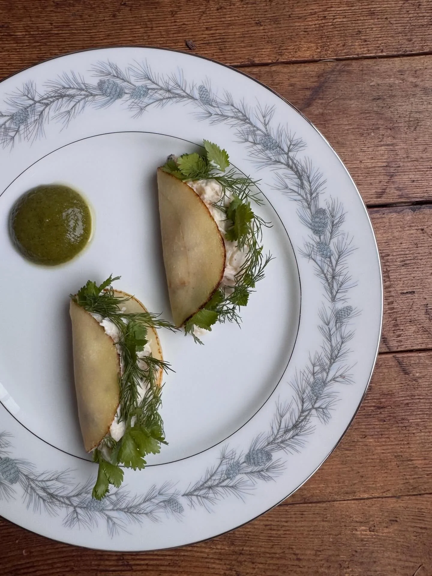 DUNGENESS CRAB

tajin coconut yogurt, grilled pineapple, dill, cilantro, kohlrabi tortilla, fermented kiwi-serrano hot sauce

lots of new fun stuff this week from the bar &amp; kitchen and it&rsquo;s only our Wednesday. 

back at it tonight 4-10, res