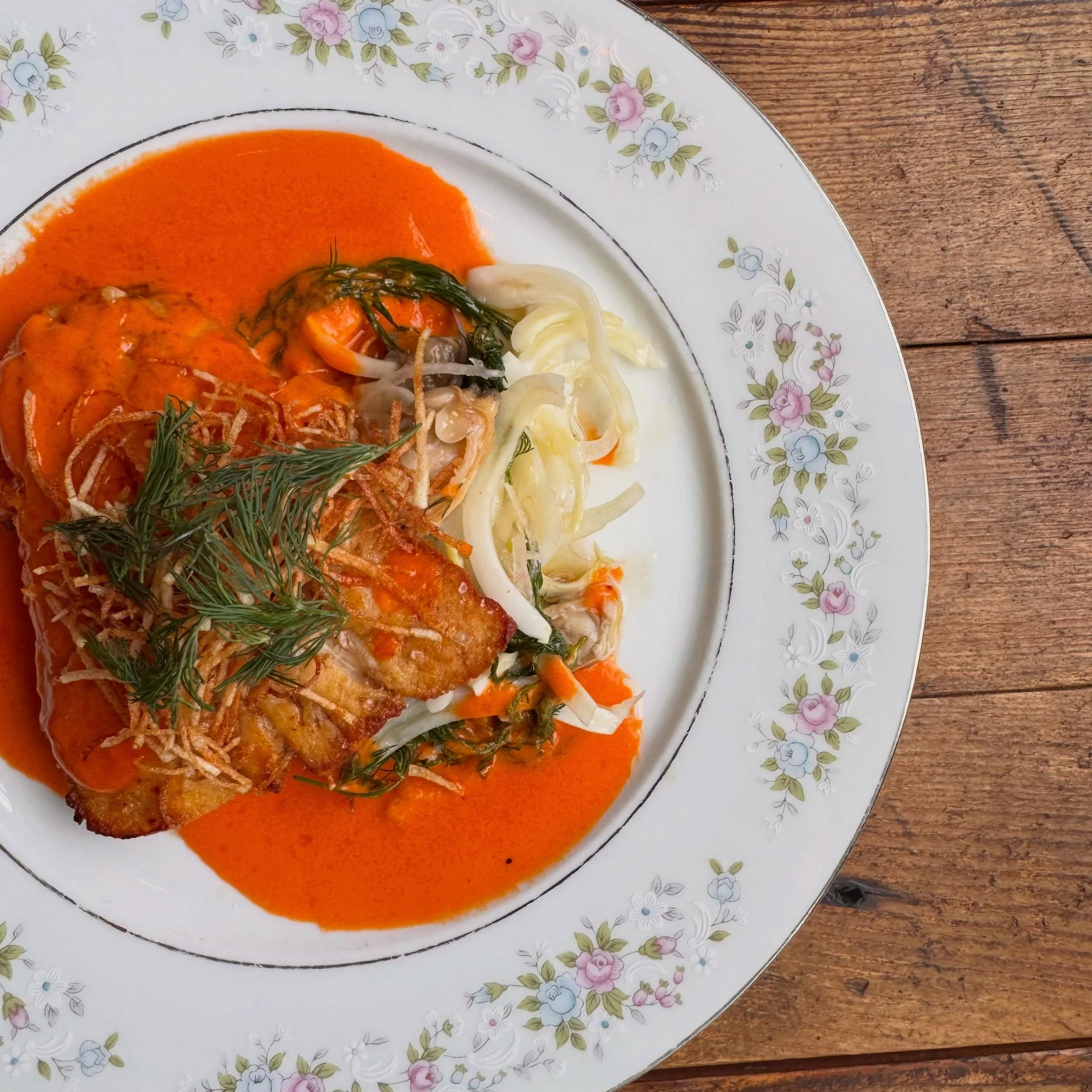 HALIBUT

piperarde, nduja fumet, marinated manilla clam &amp; fennel salad, shoestring potatoes

Come see us tonight! 4-9 happy hour from 4-6.

#bellingham #farmtotable #eatlocal #seafoodrestaurant #happyhour