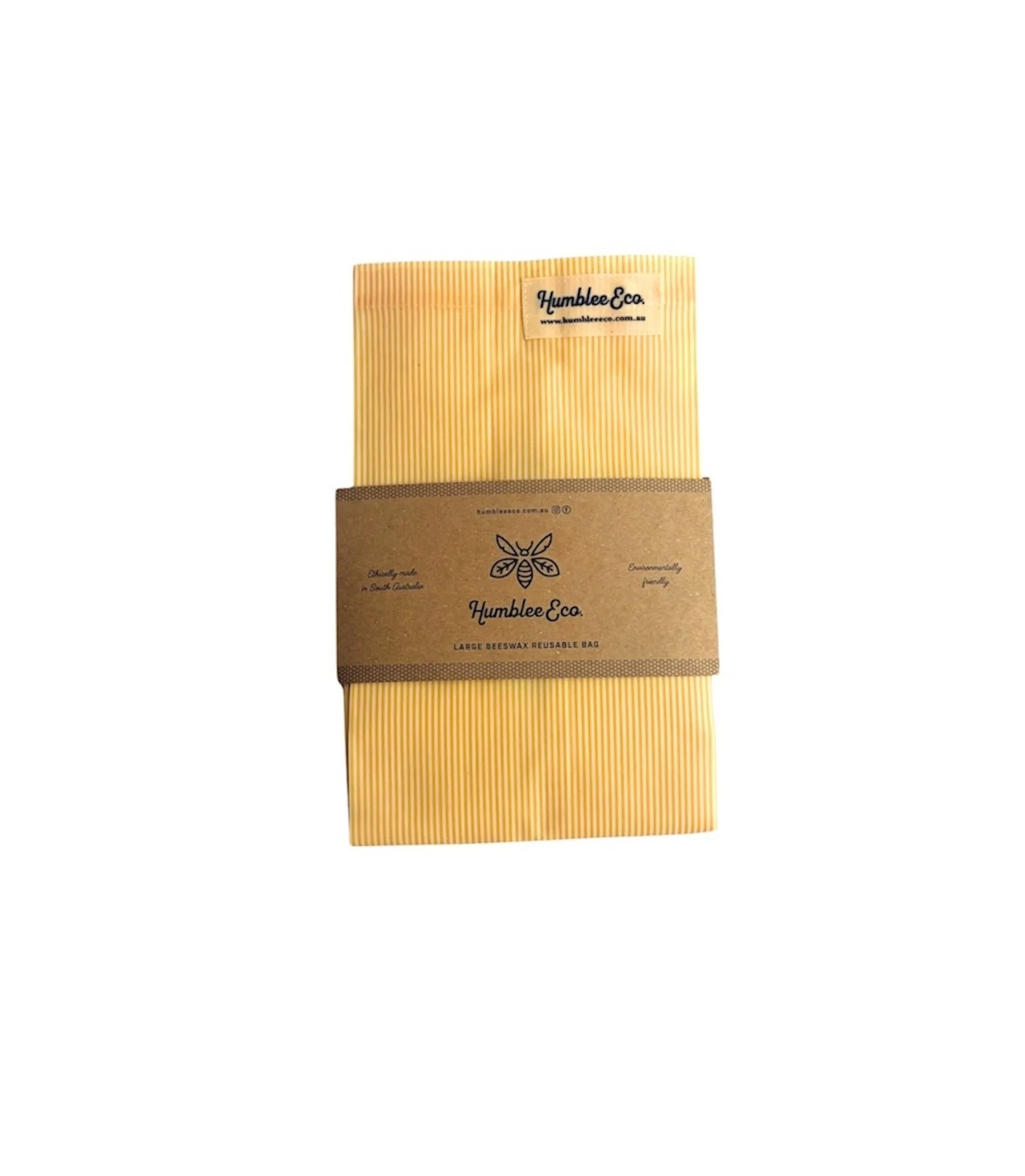 Large Beeswax Bread Bag – Buttercup Stripe