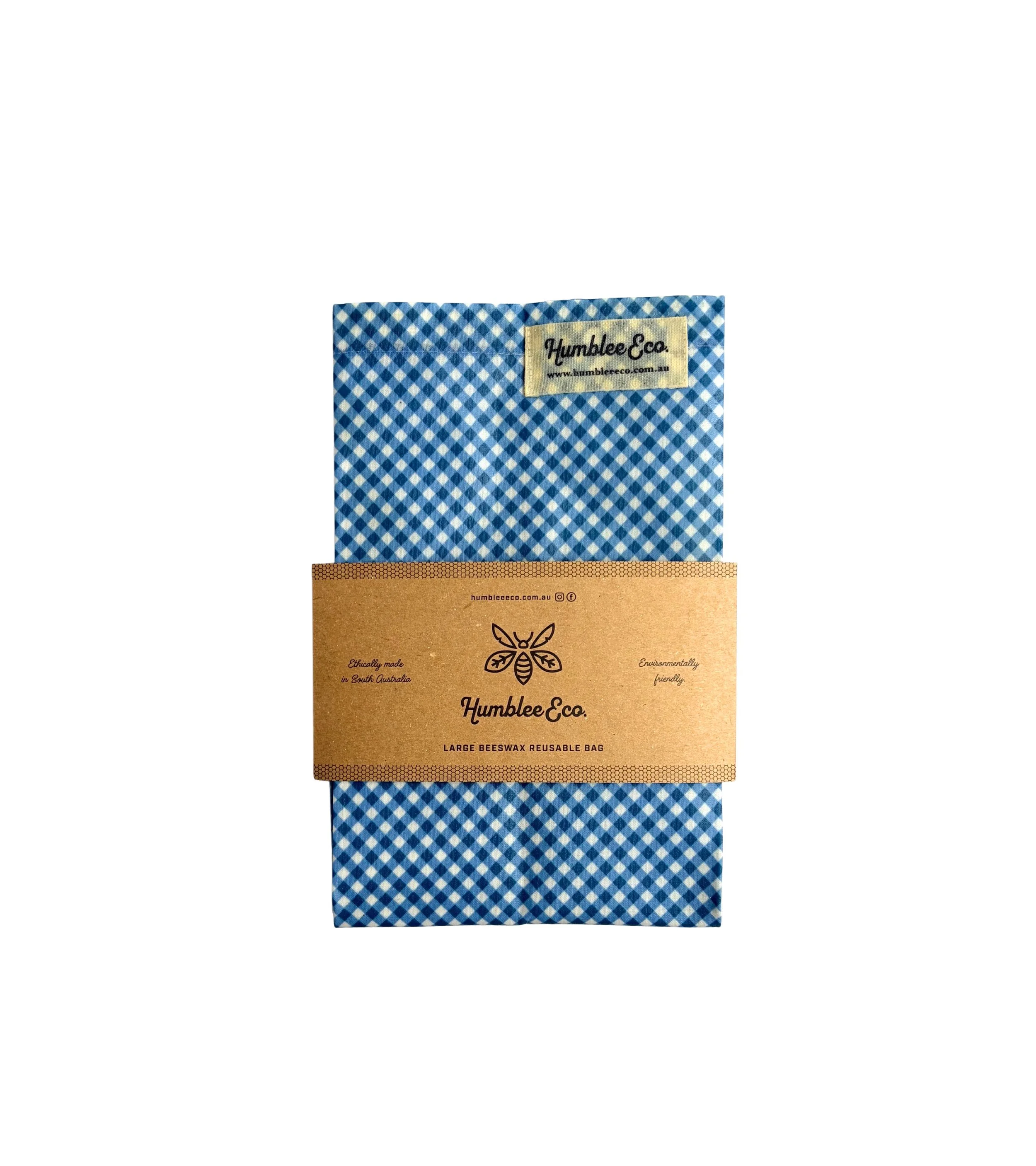 Large Wax Bag – Blue Check
