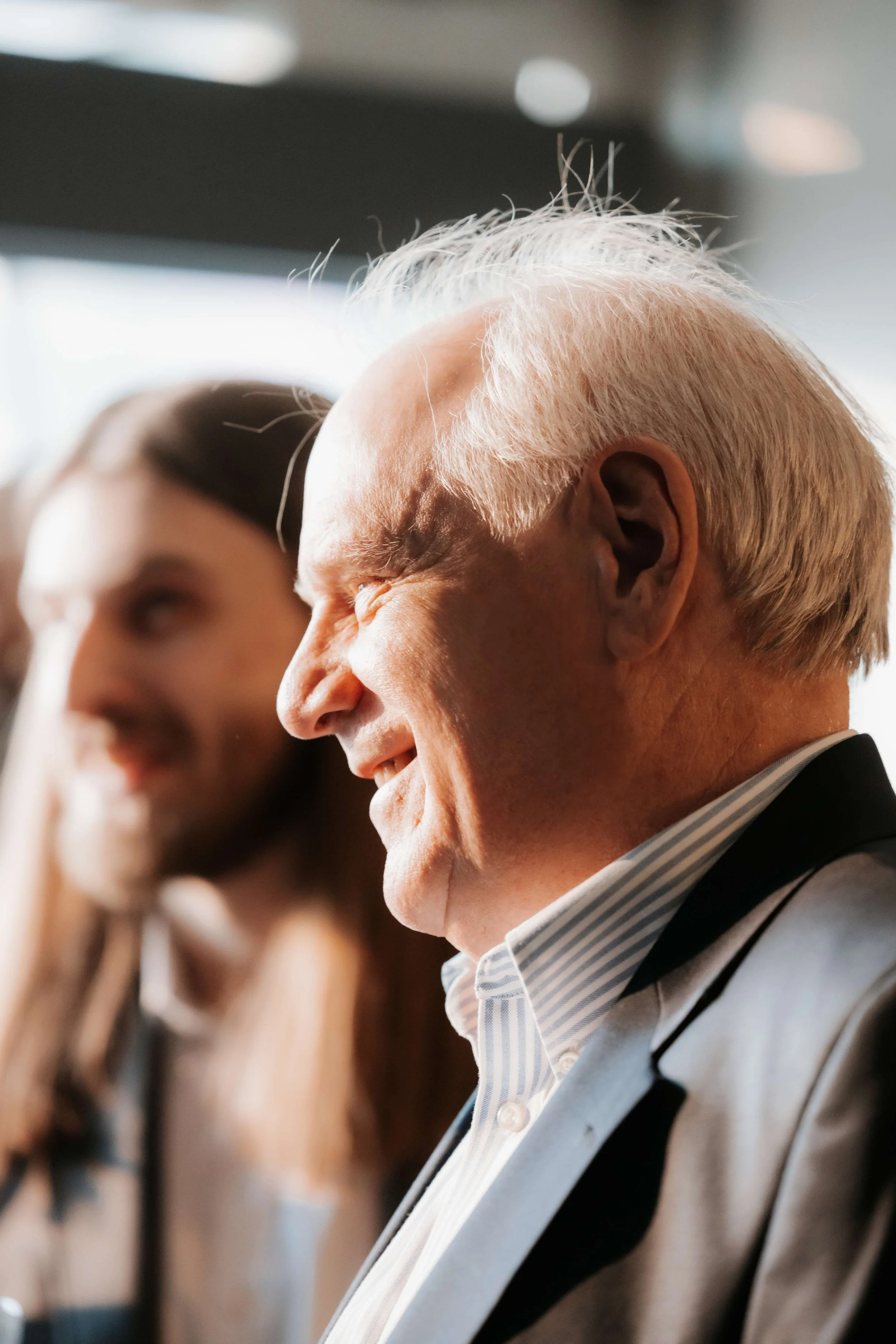 Dr. Solon and His youngest son Graham in the Background