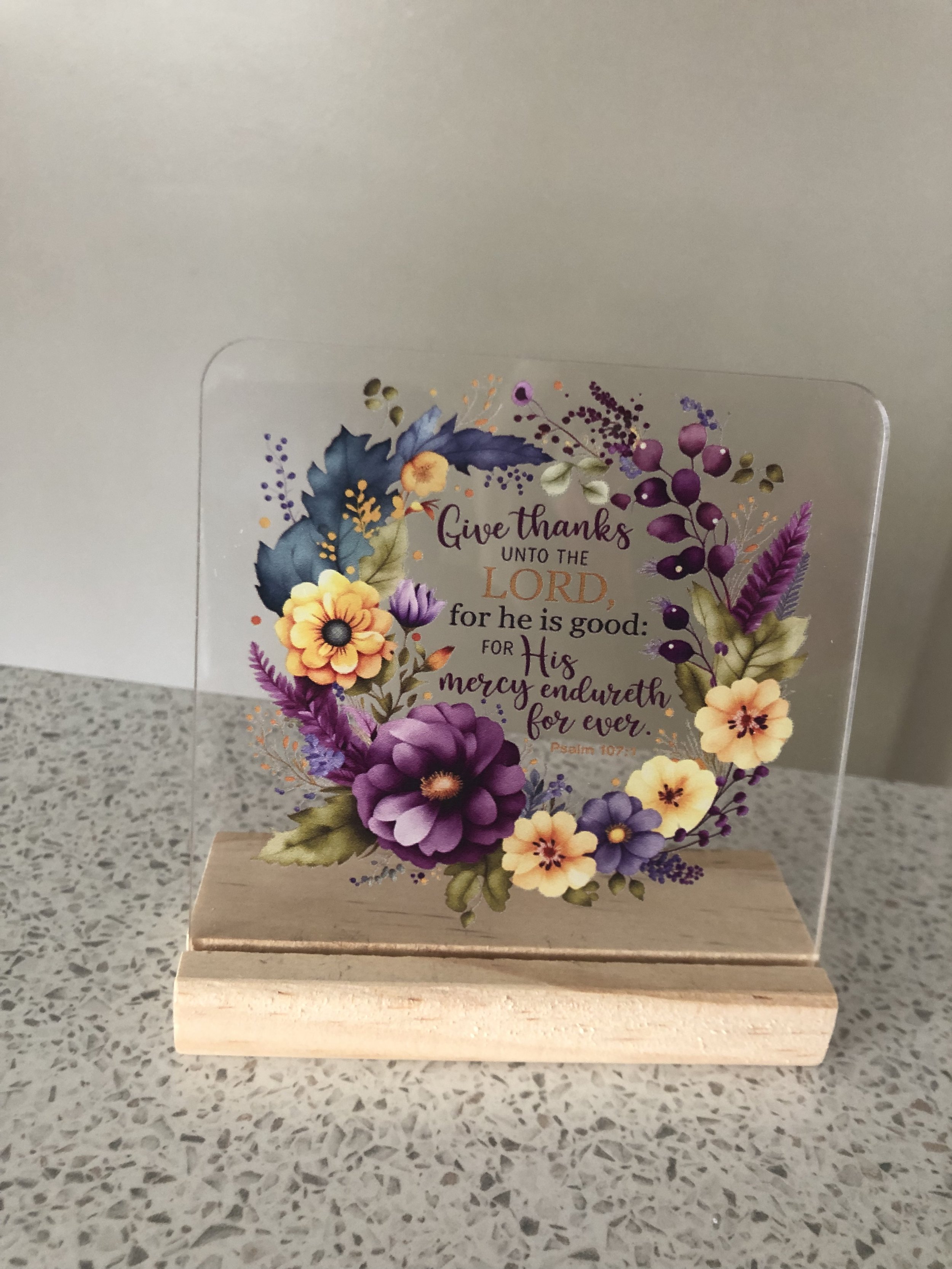 "Give Thanks Unto the Lord" Pretty Decor