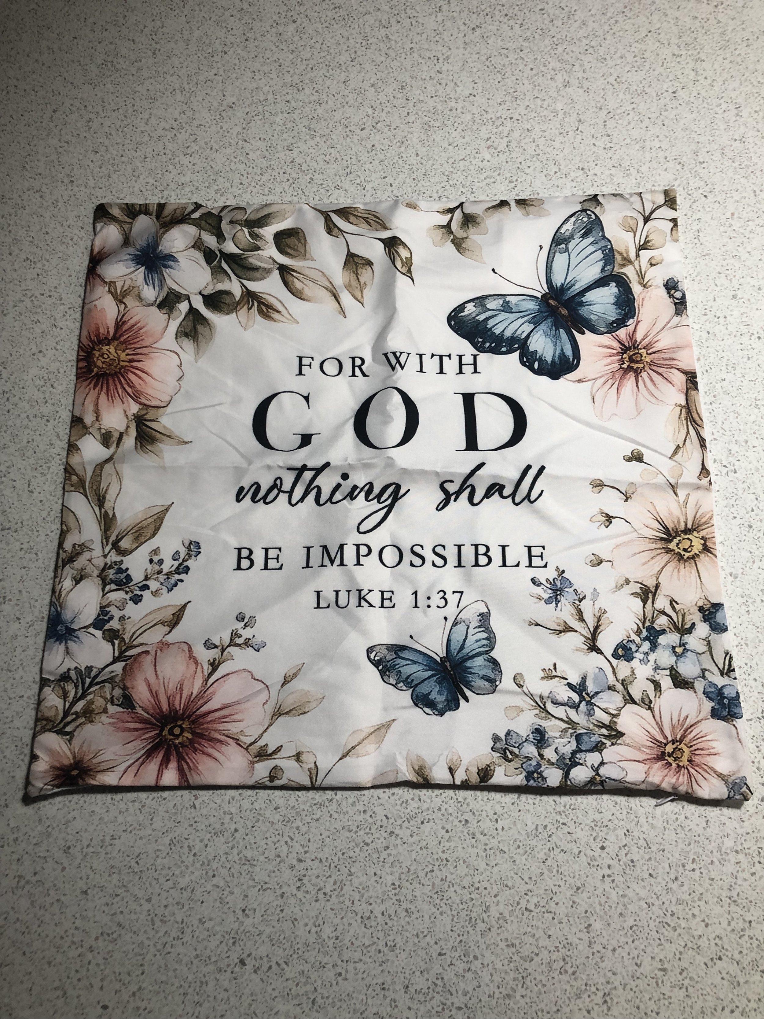 "With God" Cushion Cover