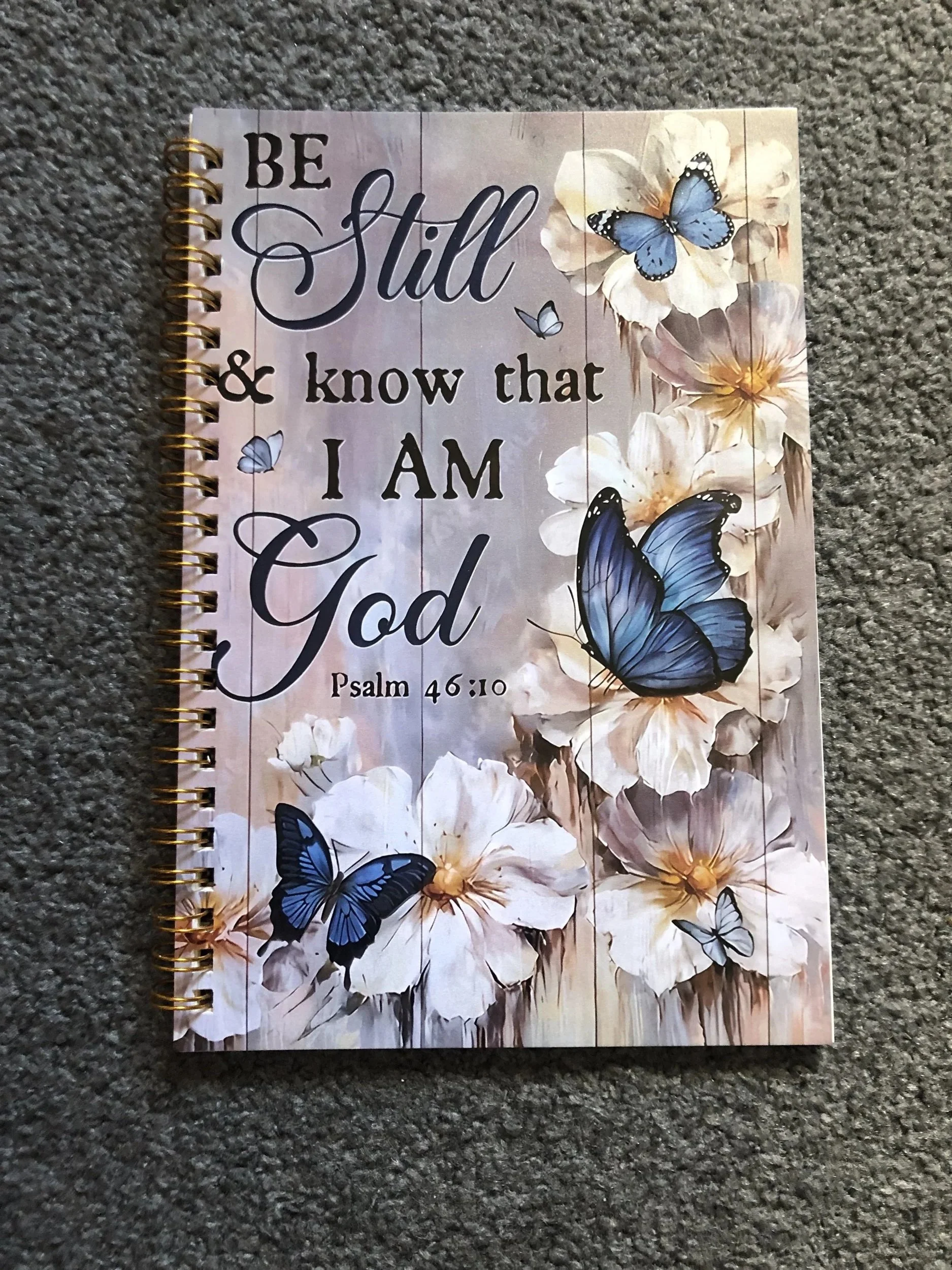 "Be Still and Know" Butterflies A5 Notebook