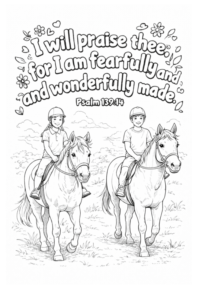 Memory Verse Coloring for Children