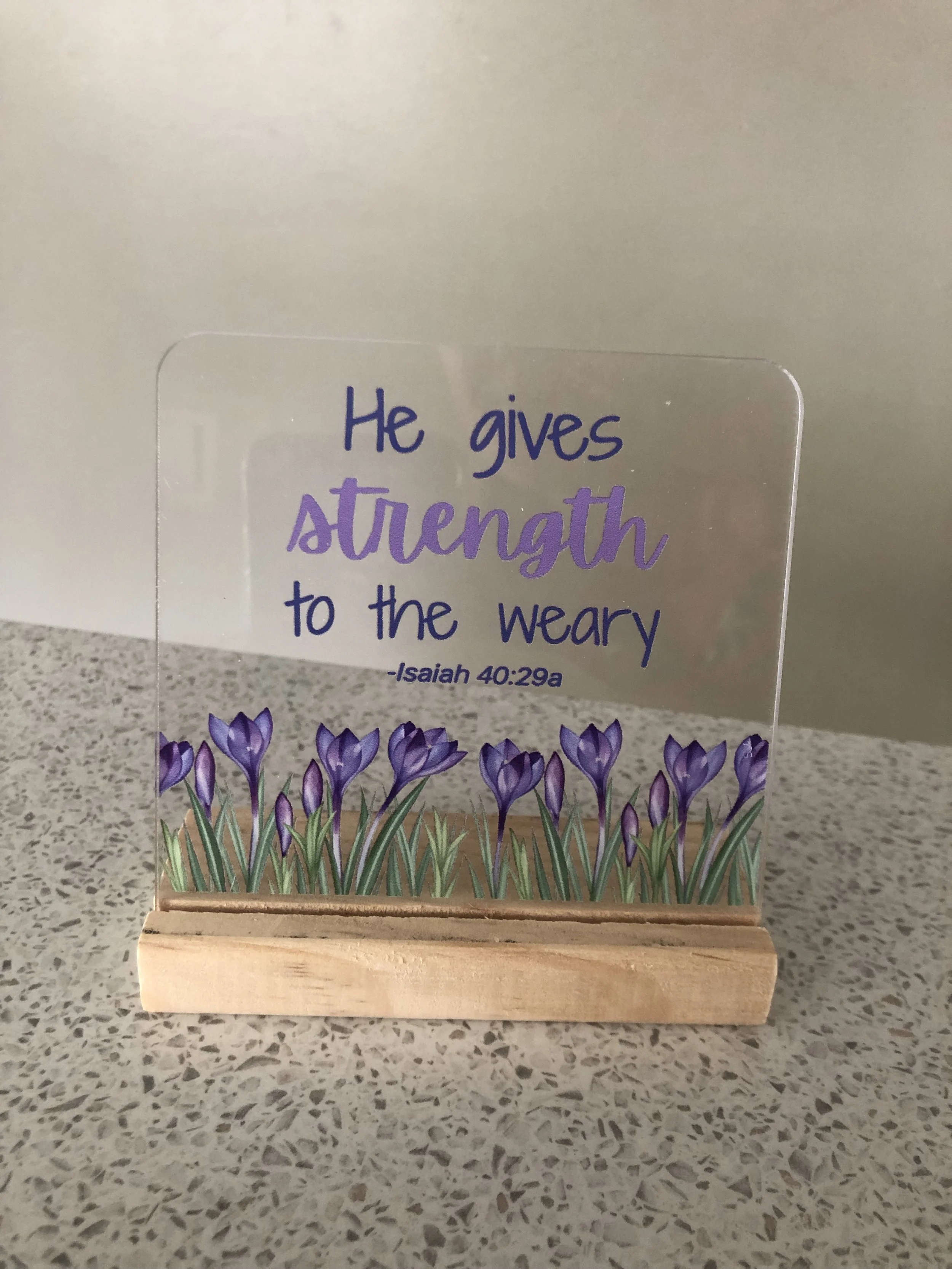 "He Gives Strength to the Weary" Decor