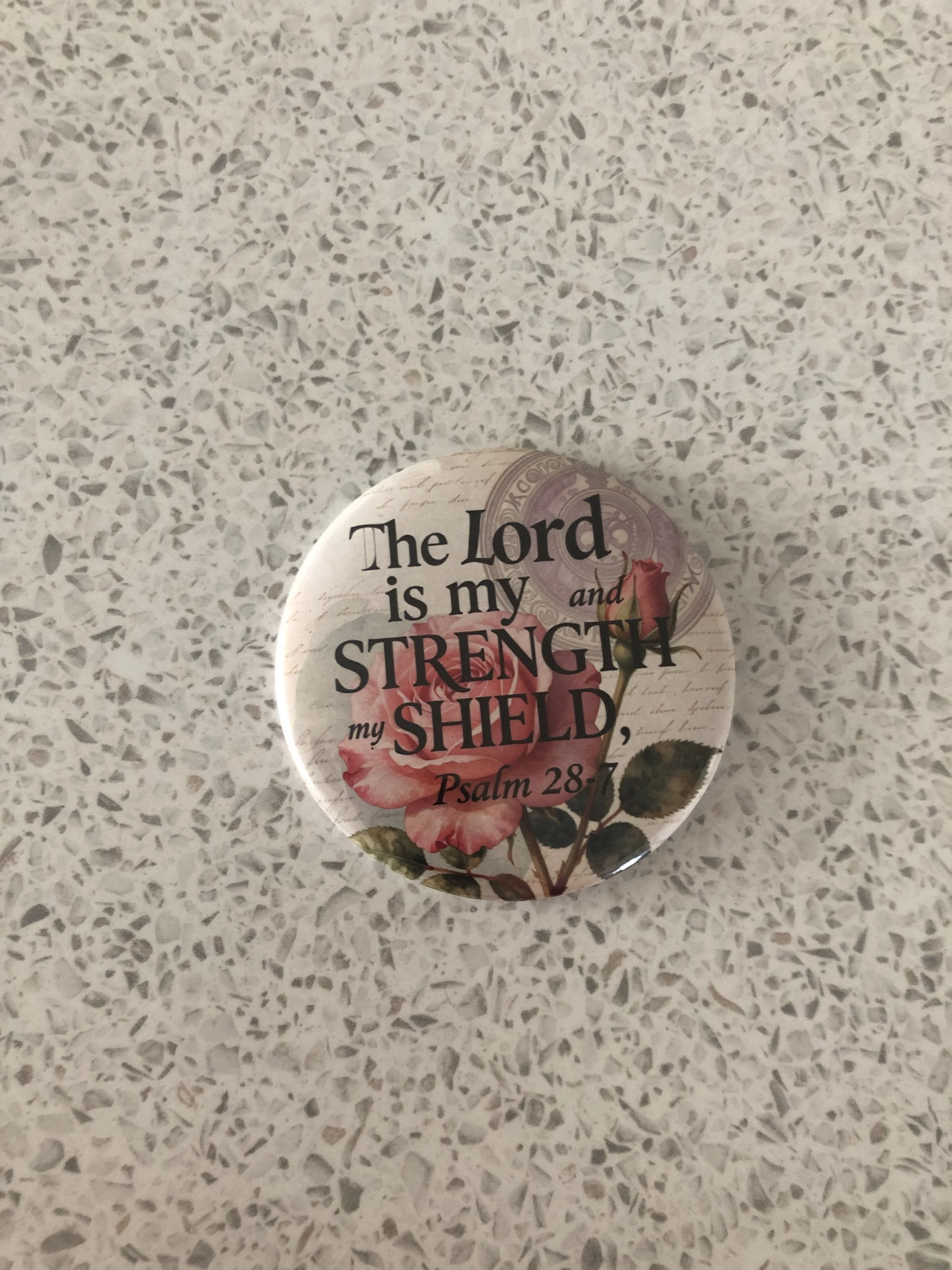 "The Lord is My Strength" Round Magnet