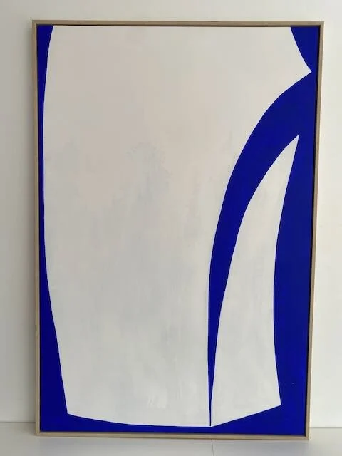 Mollie's Figure part 2, Acrylic paint on recycled canvas, 123cm x 83cm. $2,000 for both canvas.