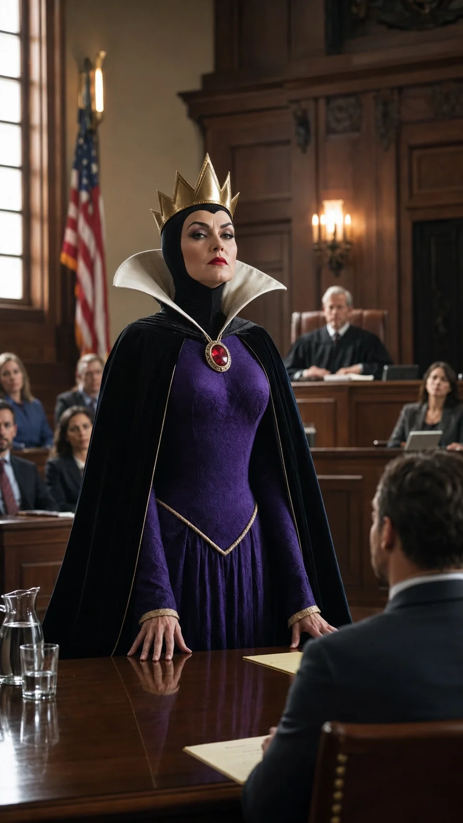 Evil Queen standing trial in courtroom copy.webp