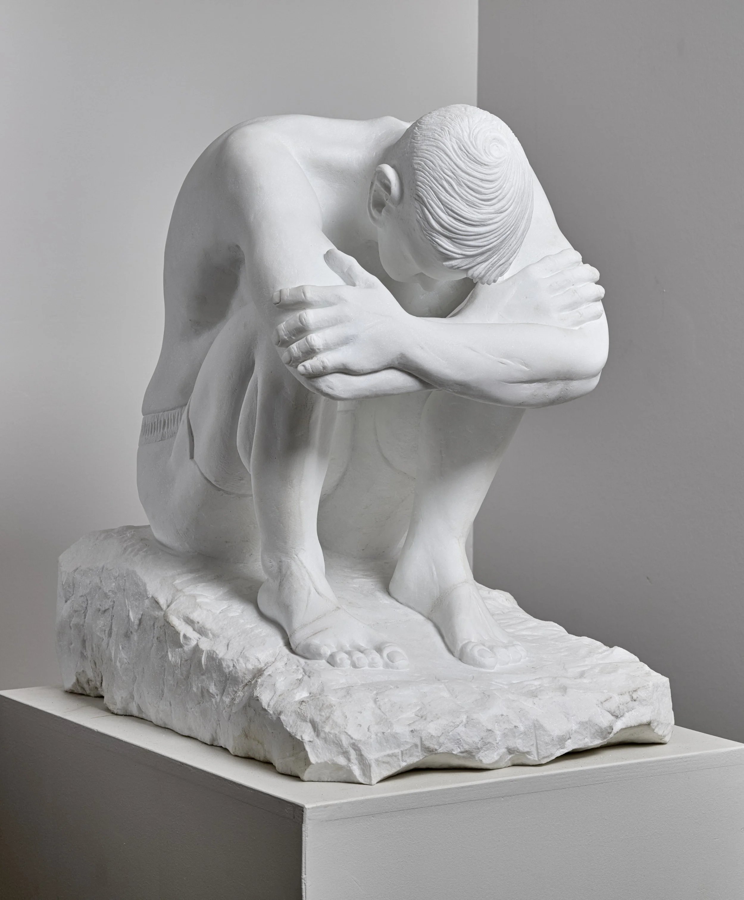 SOLO MAN.  Marble.  H 650. Base: 600 x 400