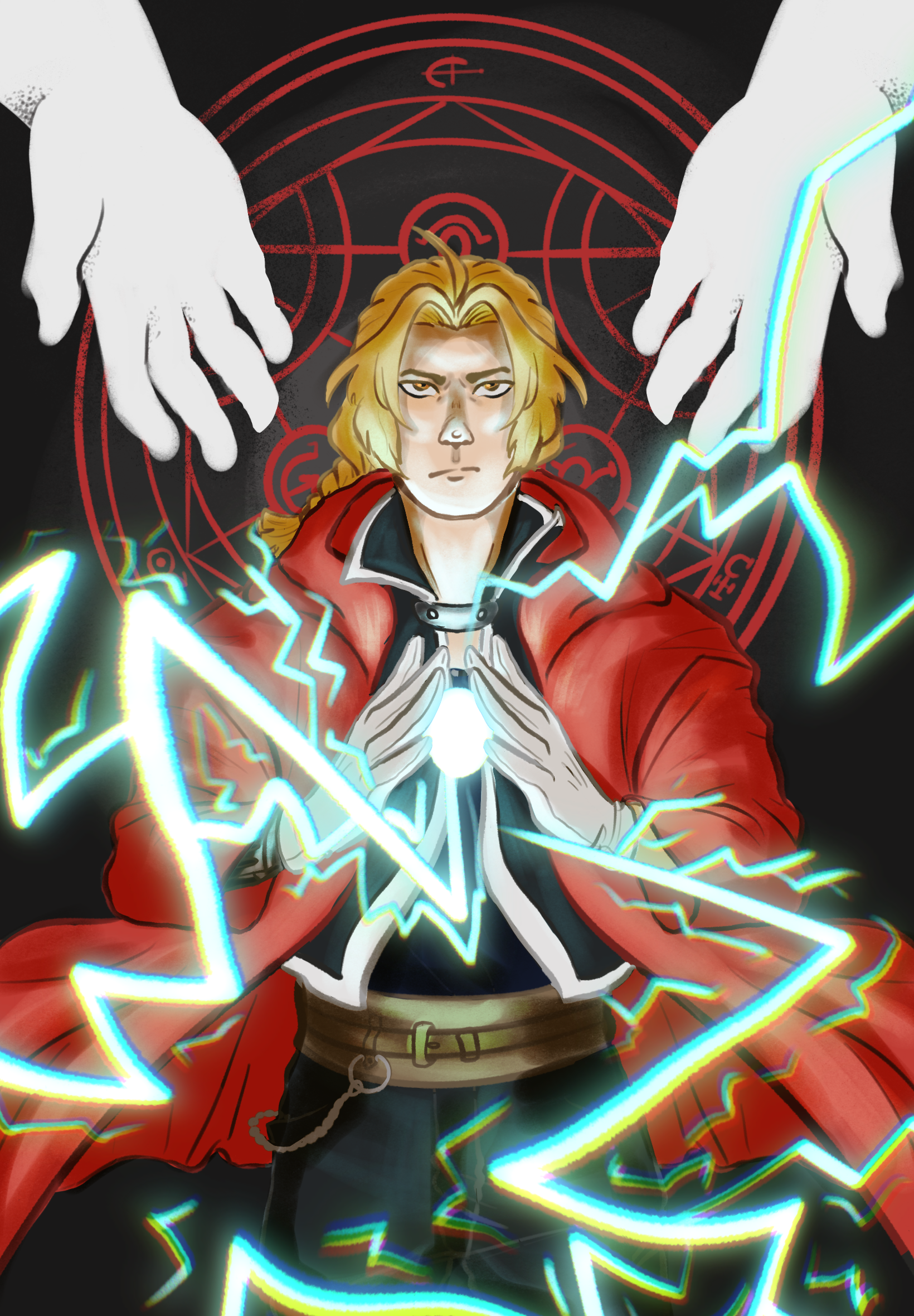 Fan art for the manga and anime Fullmetal Alchemist.
