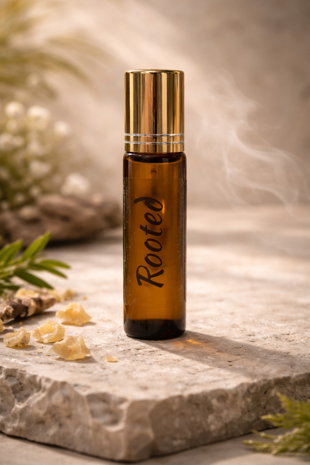 "Rooted" - Frankincense Aromatherapy Roller for Calm Presence