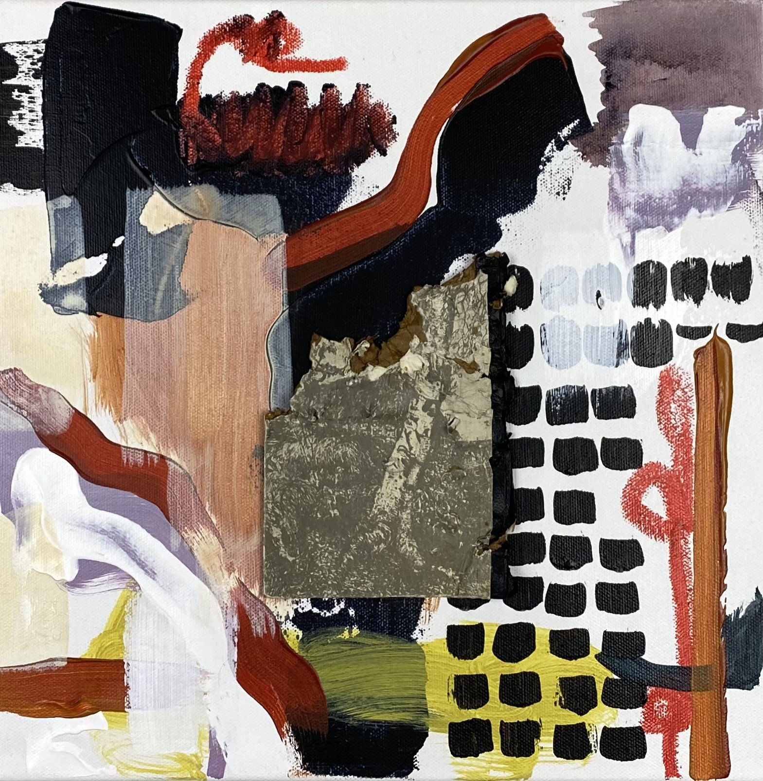 "Something for Everyone" - 12x12 in - Mixed Media artwork on Canvas, 2025