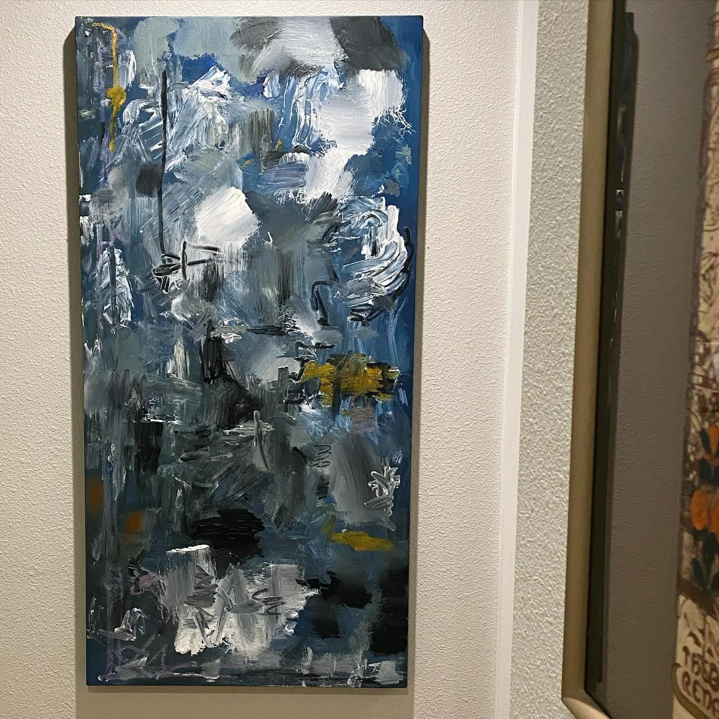 Part of the Atmosphere series hangs in our home.

Atmosphere #2
48 x 24
Mixed media on canvas
Inquire for purchase

#emergingartist #artist #dallas #homebody #kcpfineart