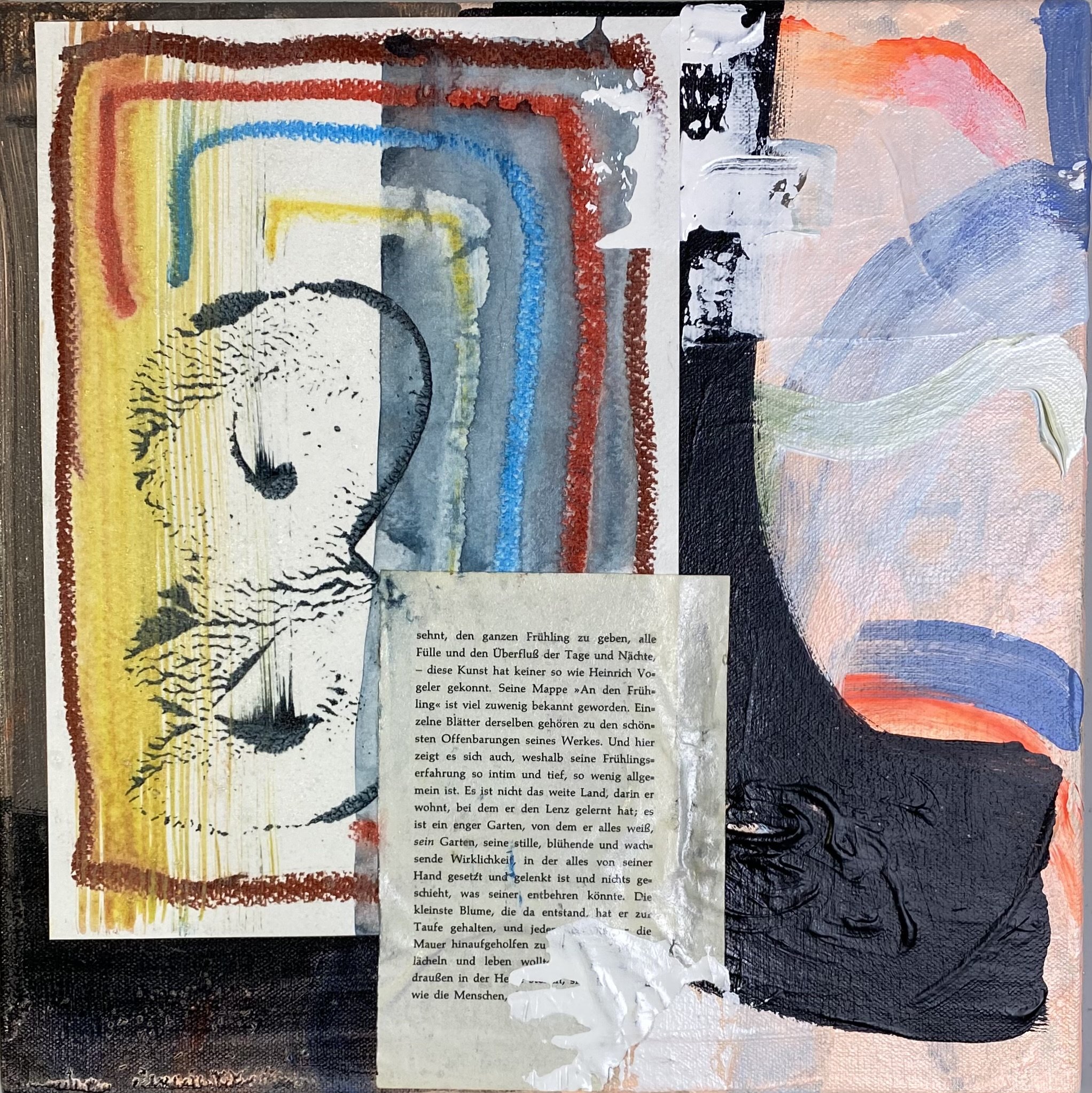 "Untitled" - 12x12 in - Mixed Media artwork on Canvas, 2025