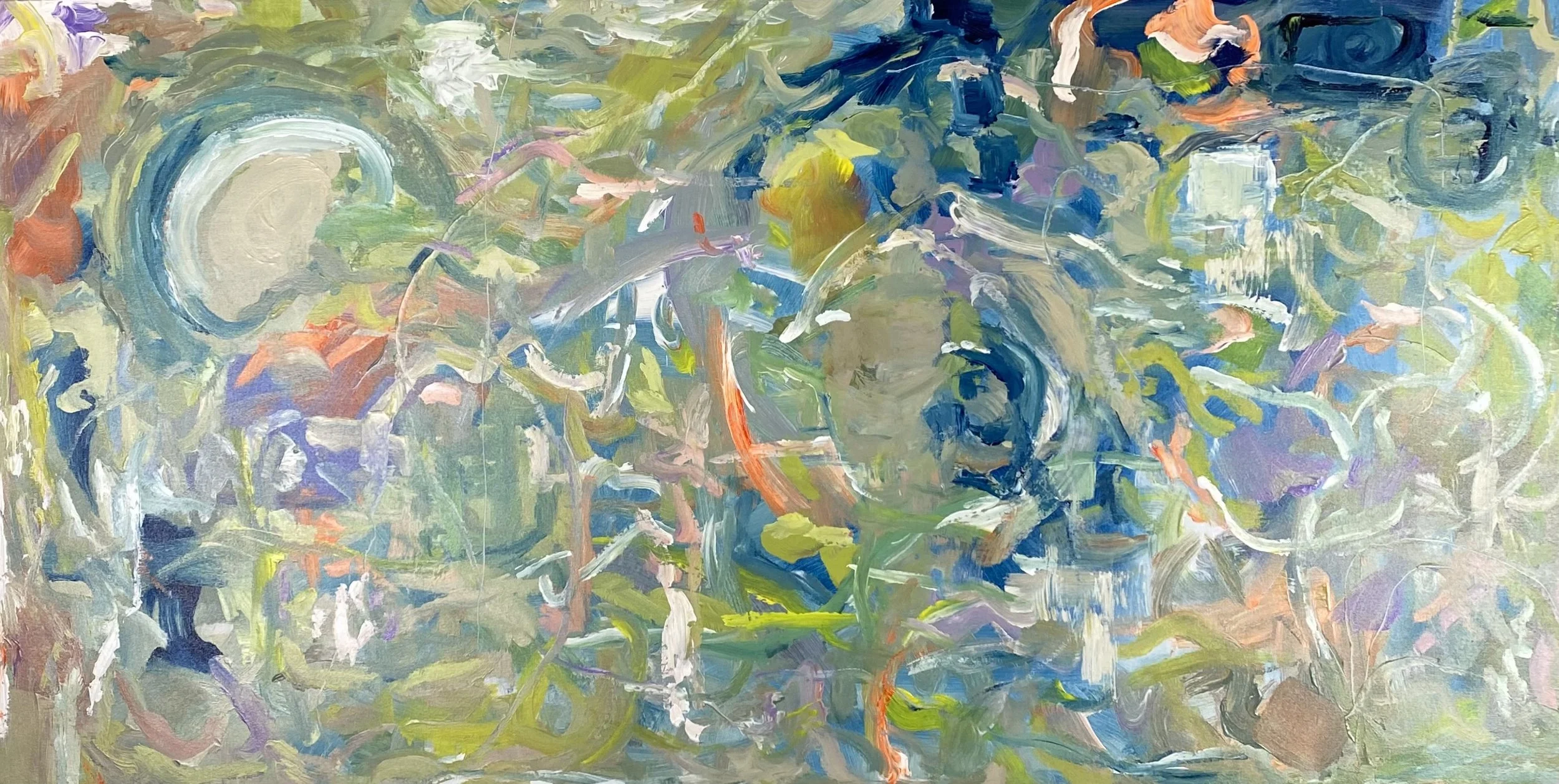 AVAILABLE "Talking" - 32x48 in - Acrylic on canvas, 2023