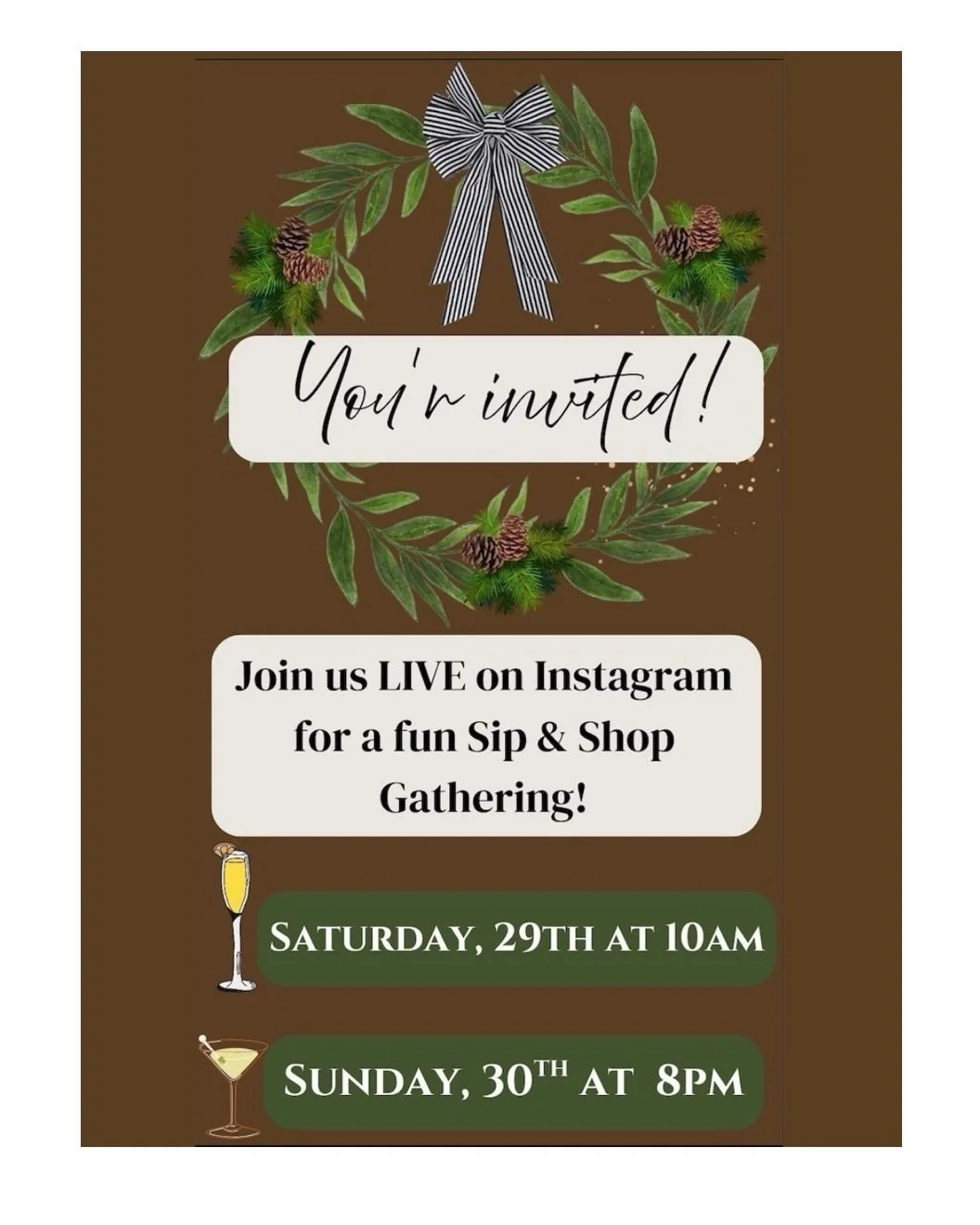 You&rsquo;re Invited! 💌

I&rsquo;m excited to join @zsuzsi_winn_studio and @tackussanu_senegal  for this fun IG LIVE Sip and Shop event featuring original and  gift-able handmade jewelry, art, and accessories.

Let&rsquo;s share some joy, beauty, an