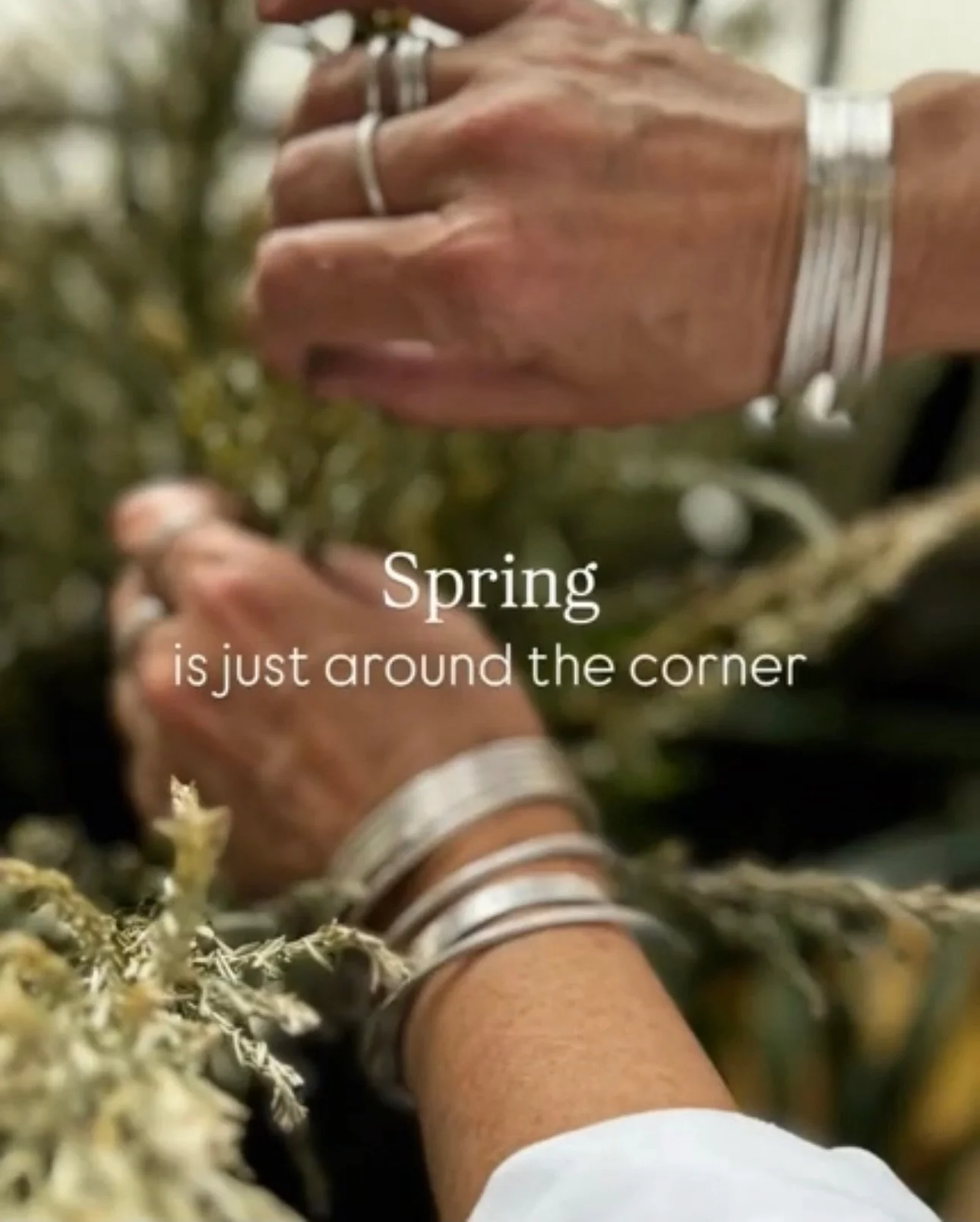 A little wardrobe shift while you are waiting to bring out your spring dresses&hellip; brighten up with silver stackers that reflect those rays of sun making an effort to shine through.

Silver stackers in bangles, rings, and earrings.

Handmade, mea