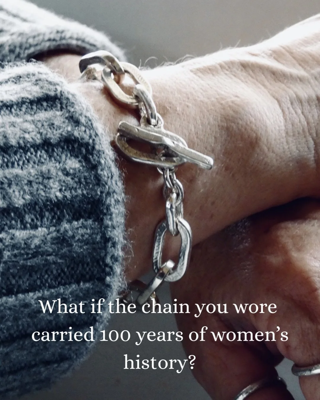 In 1910, women chain makers in Cradley Heath, England forged more than industrial chain. They forged a path forward for every woman who came after.

The 1910 bracelet is my tribute to the women past, present, and future who labour for a more just exp