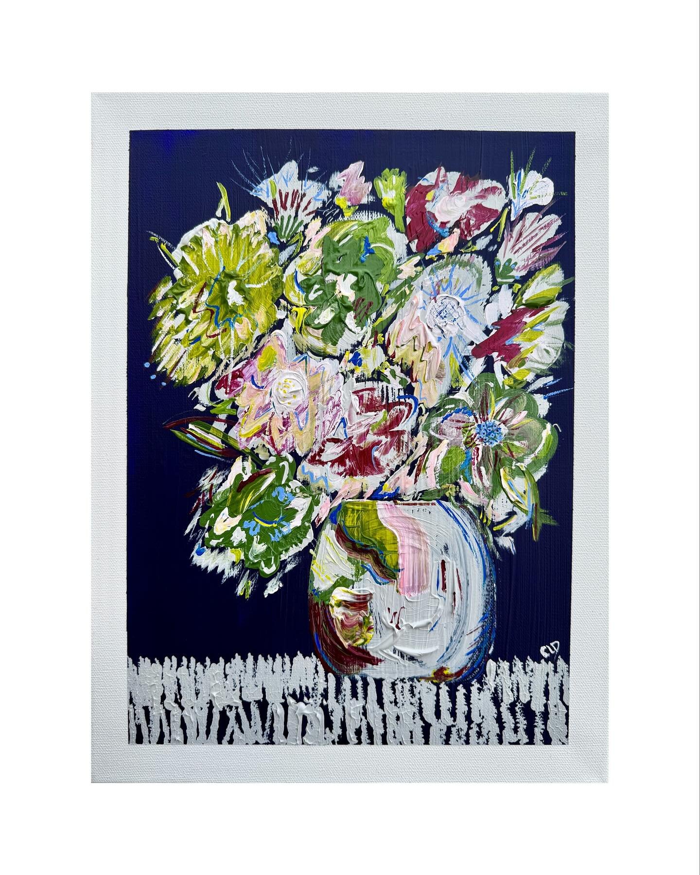 Midnight Blooms | 12x16 | Acrylic