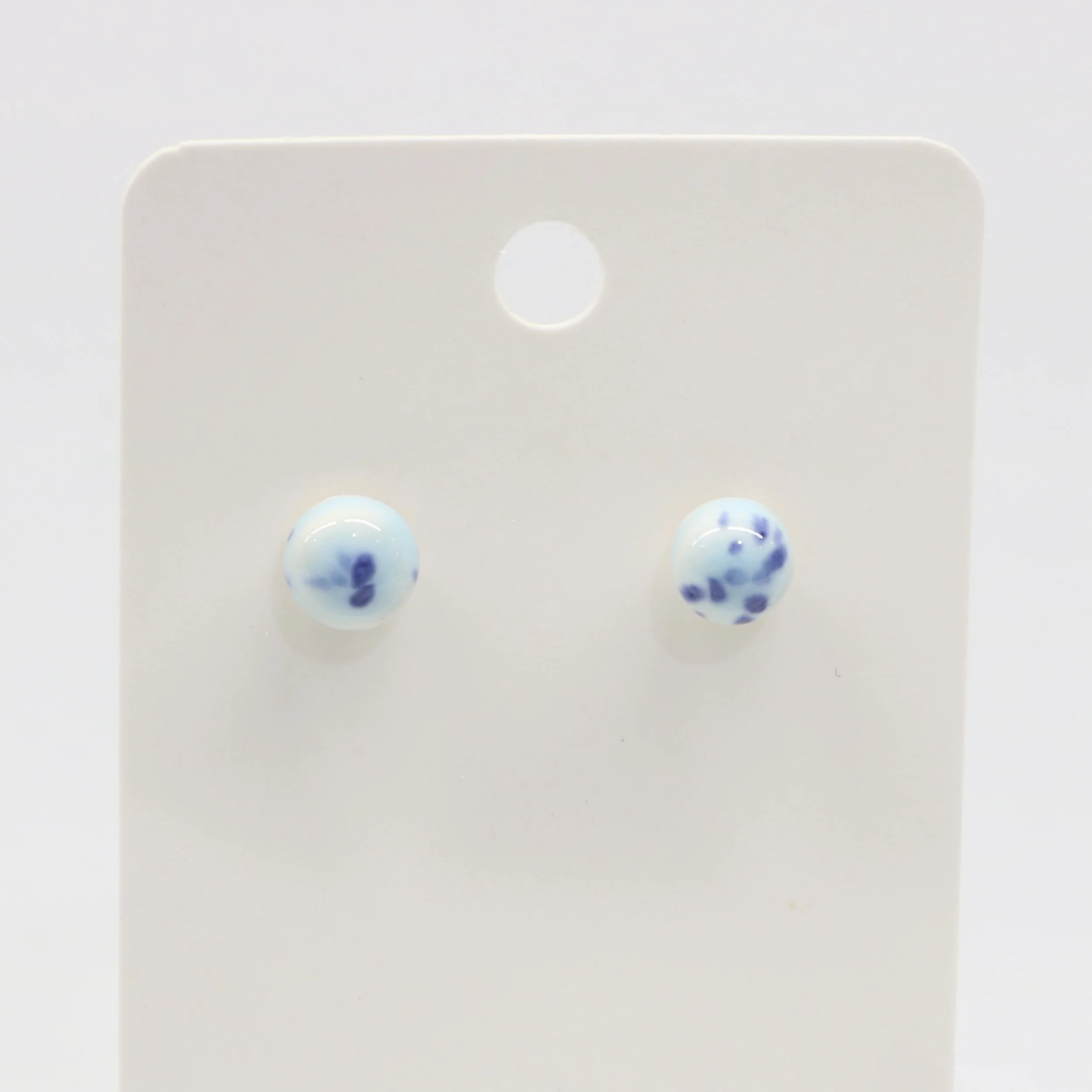 Blue Speckle Stud Earrings