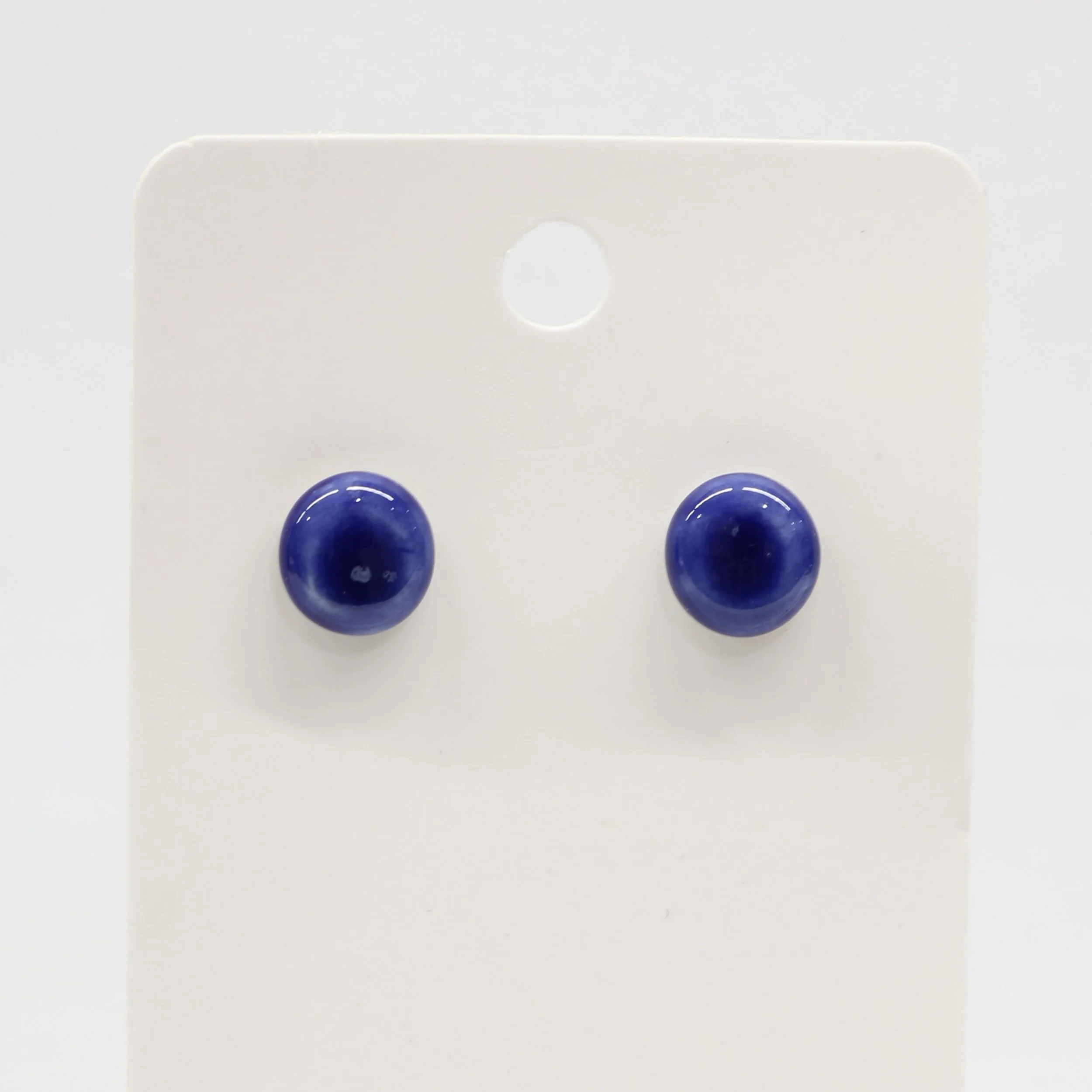 Dark Blue Stud Earrings