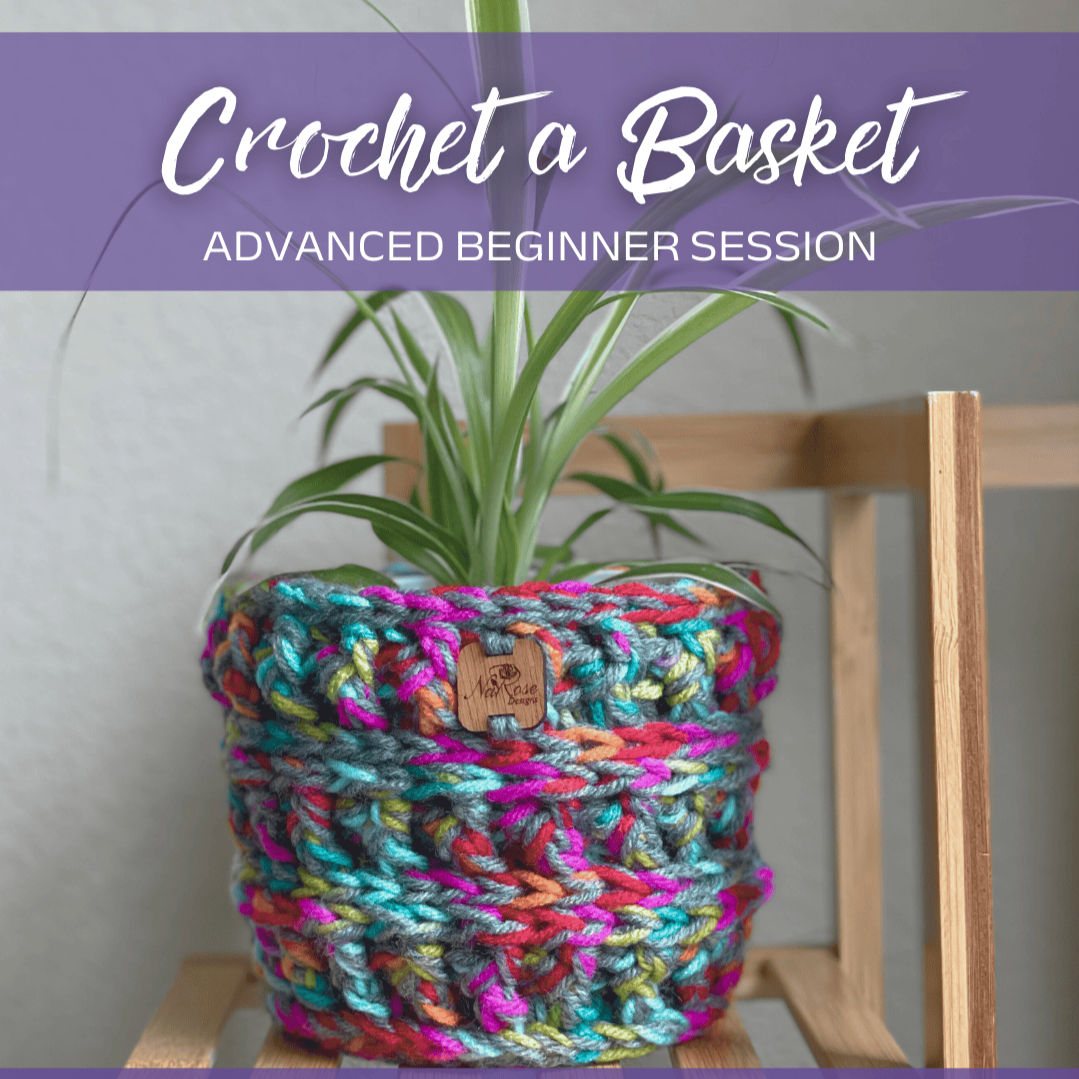 Crochet a Basket
Advanced Beginner Workshop

Spend a creative Saturday evening at the Studio learning how to crochet a beautiful handmade basket.

This workshop is designed for advanced beginners who already know how to chain, single crochet, and dou