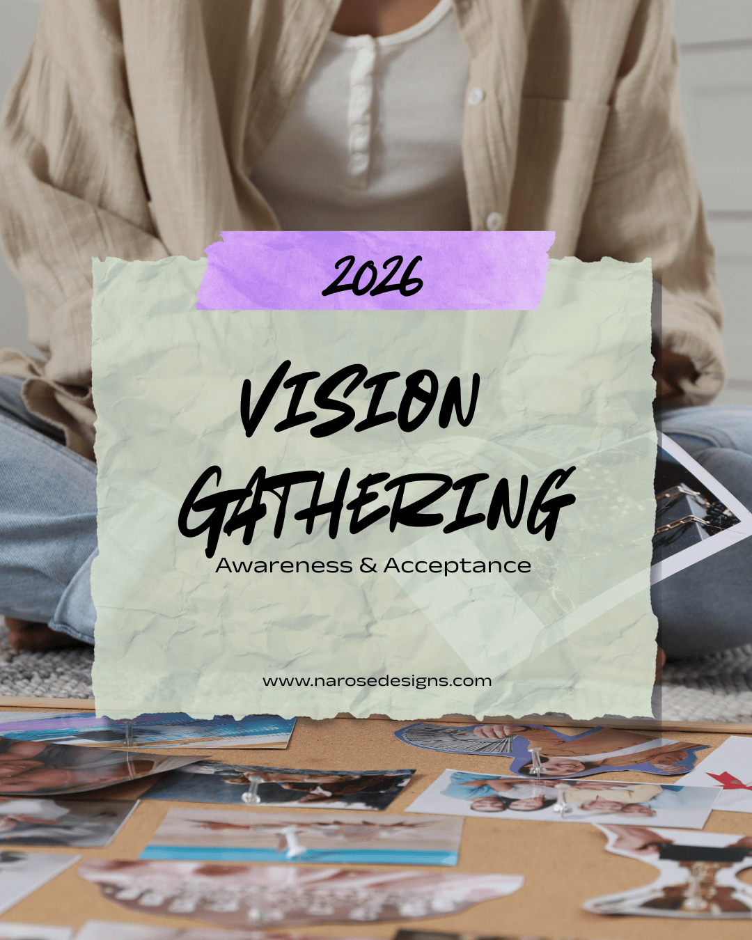 Sunday, January 18, 2026 | 1:30pm-3:30pm 

A calm, creative gathering for shaping your 2026 vision on a board, in a journal/book, or both. 

All materials are included, and you may bring meaningful personal items to incorporate. This session is held 
