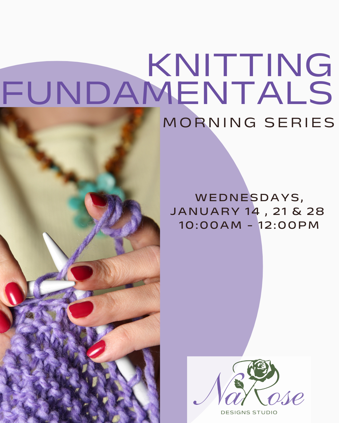 Learn the essentials of knitting in this cozy, beginner-friendly 3-week series designed to give you confidence and a strong foundation.  We will explore how to cast on, knit, purl, combine stitches, and if time permits, begin your first small project