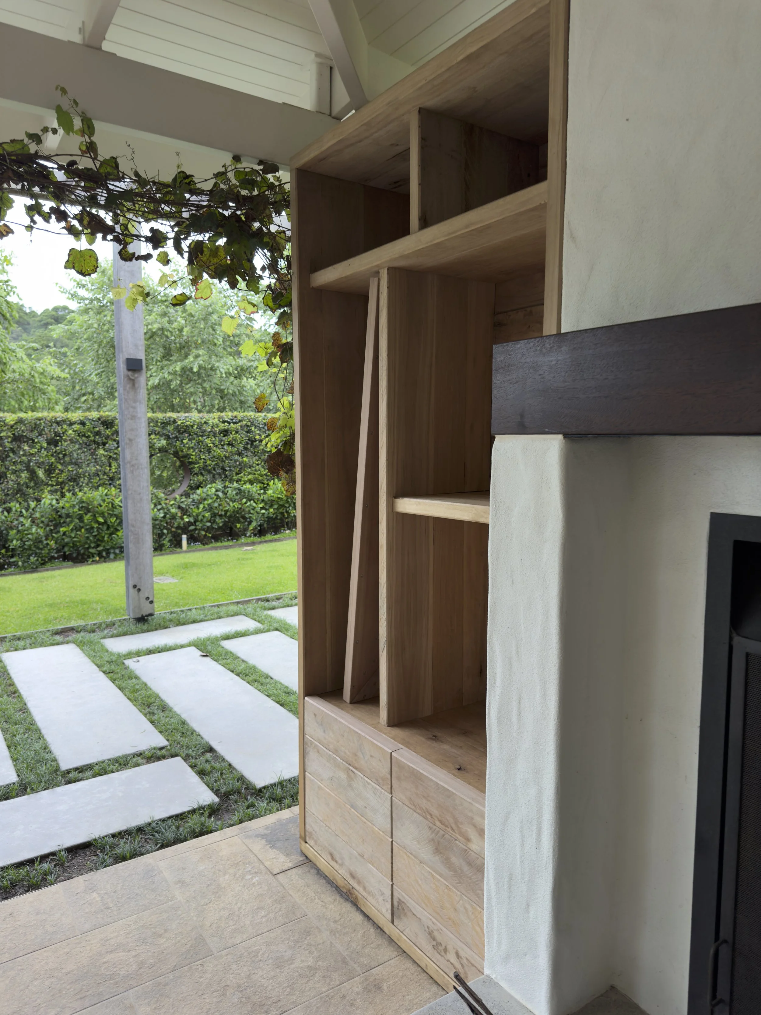 Hardwood bookshelf created with locally sourced timber from Mooloo Timber Co.