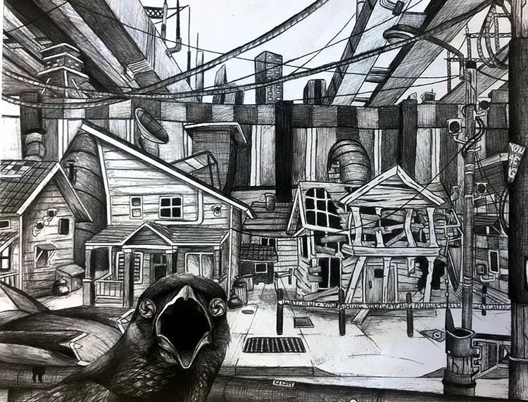 8x12 - Ball Point Pen on Paper 
Featured in the 2020 Peter Ewart Fine Art West Show