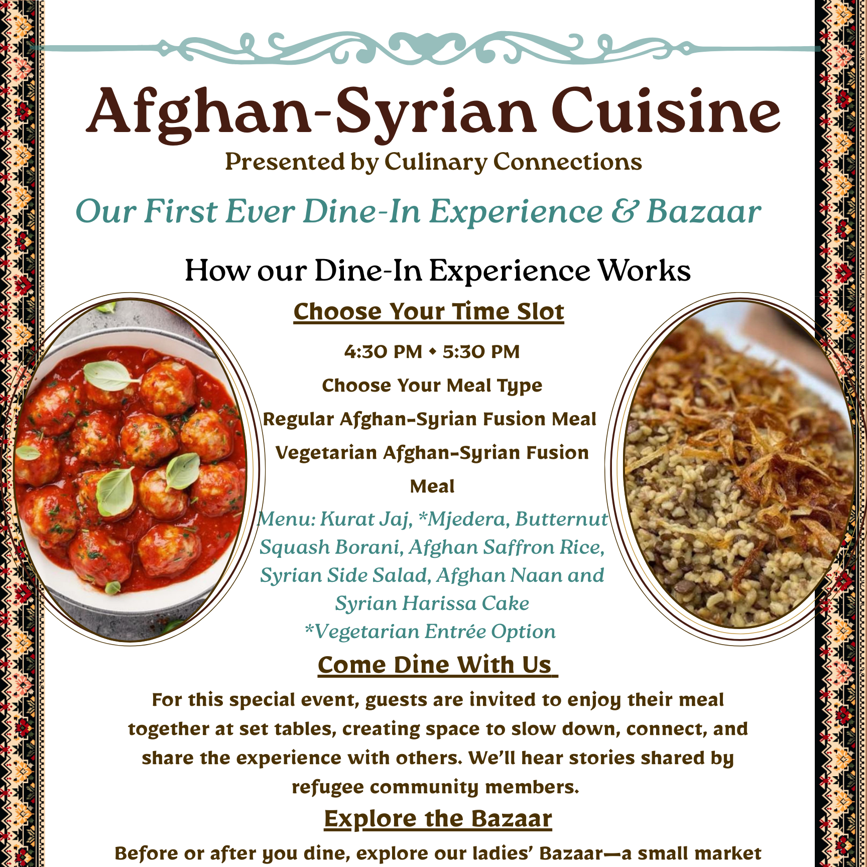 Our First Ever Dine-In Event: January 2026!