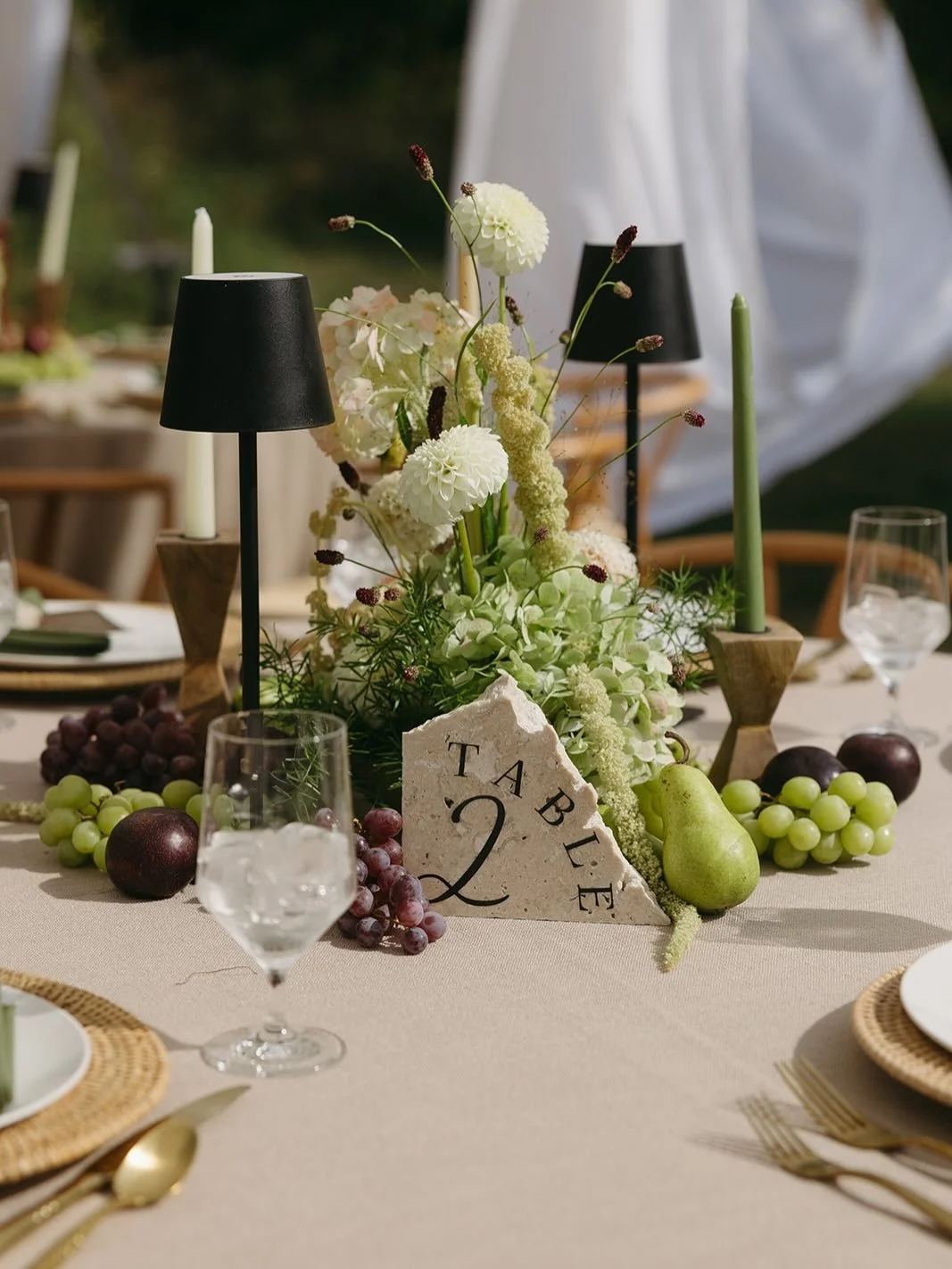 Can we talk about these wedding guest tables?! Our sweet bride Bella spent countless hours sourcing incredibly unique pieces, creating her own signage and design visuals to help us ensure we knew exactly how to bring her vision to life. 

Being that 