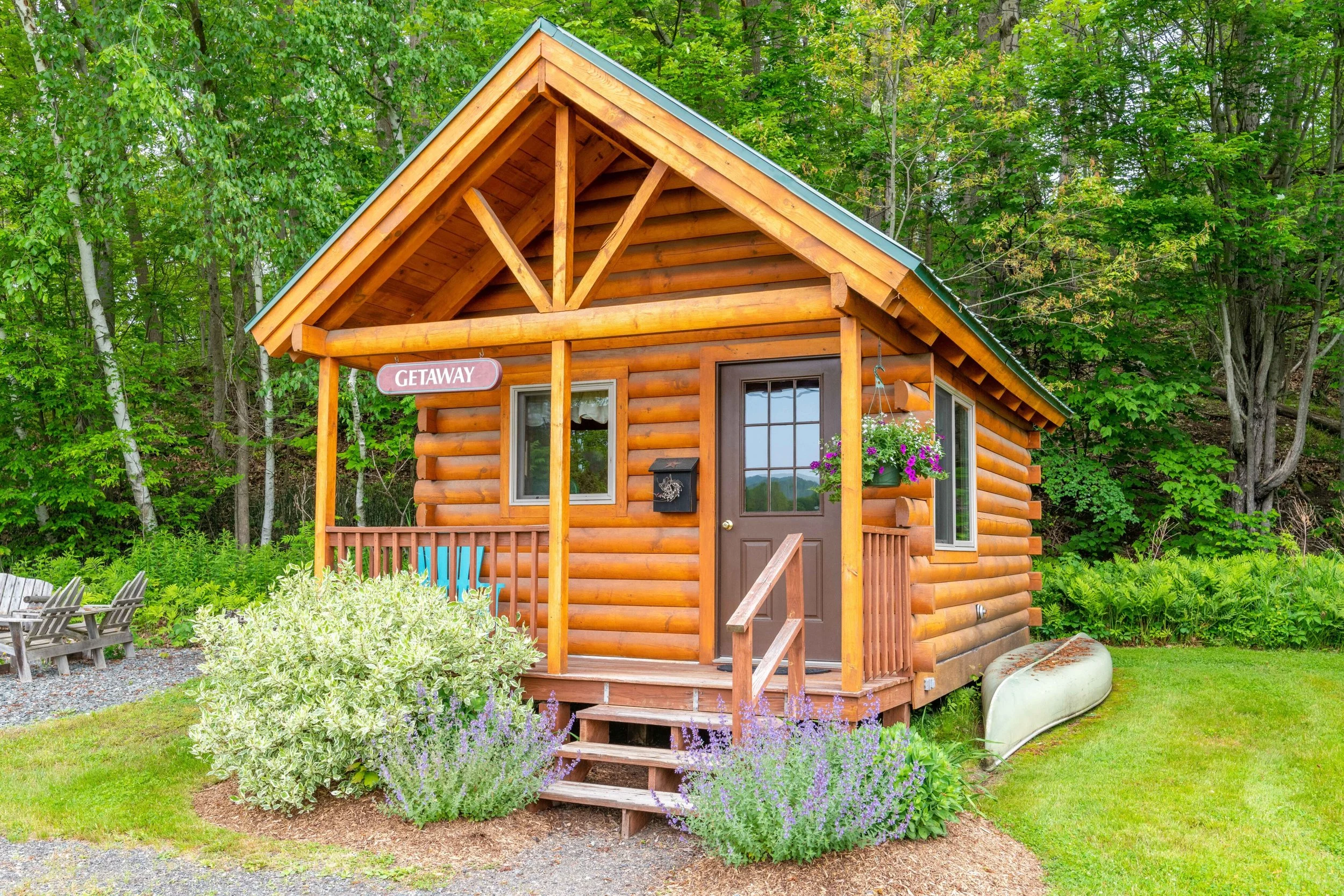 A rustic log cabin. Interior Abatement offers complete Hantavirus and deer mouse cleanup for seasonal cottages and lakeside properties.