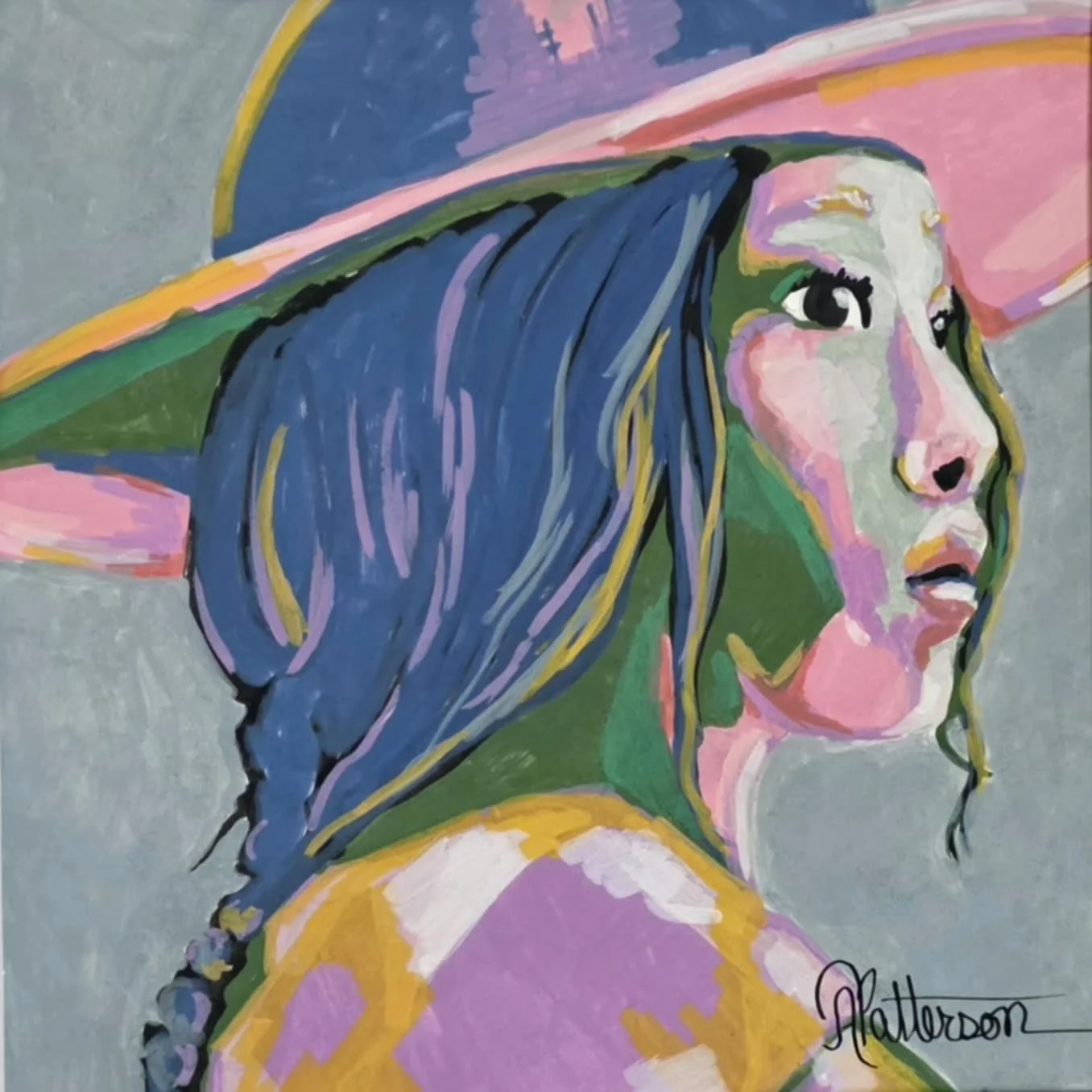 Marker on watercolor paper Portrait