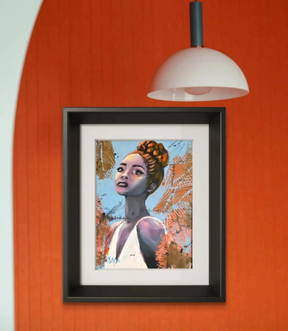 Acrylic portrait painting